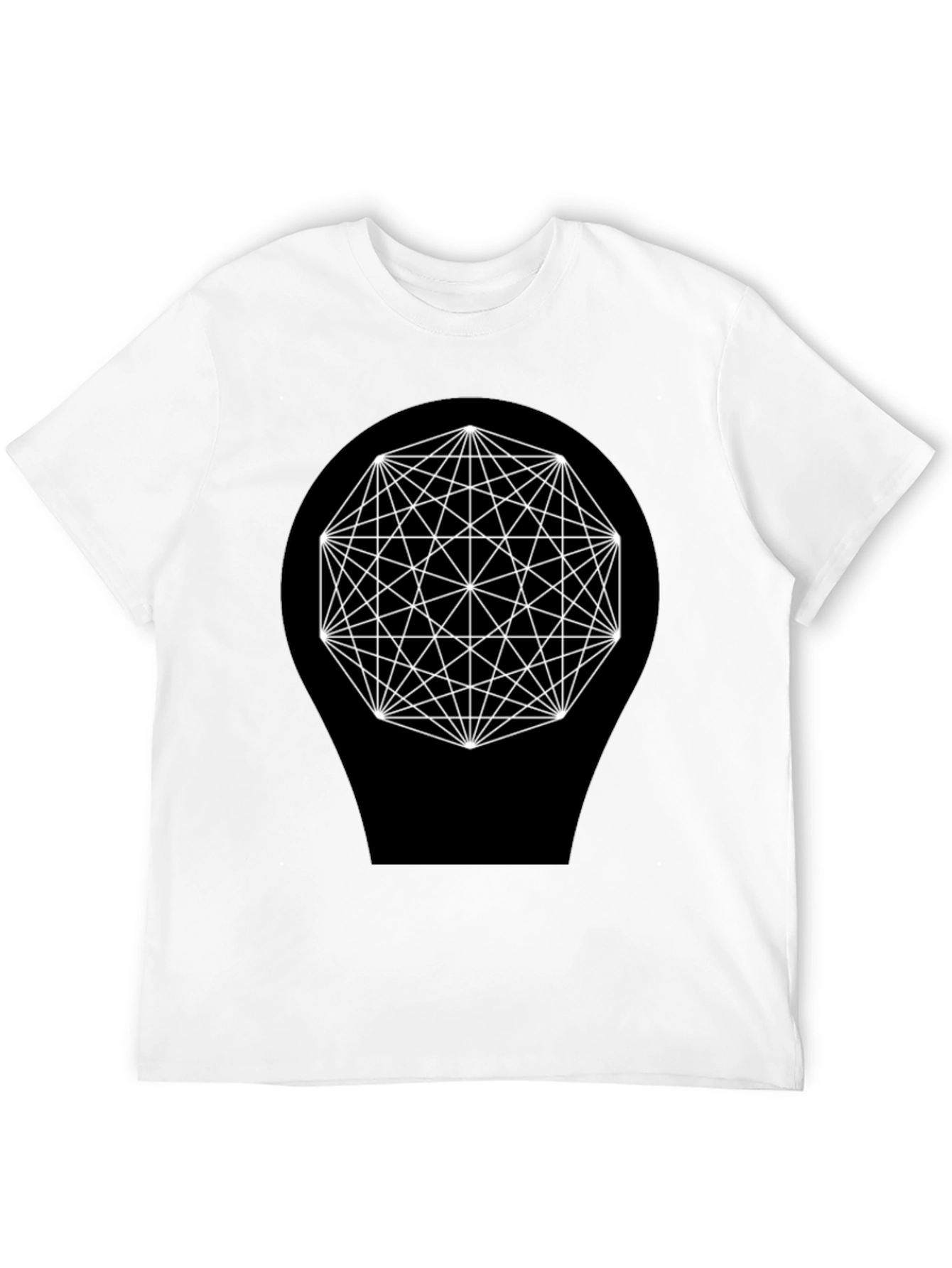 Geometric Design Black T-Shirt