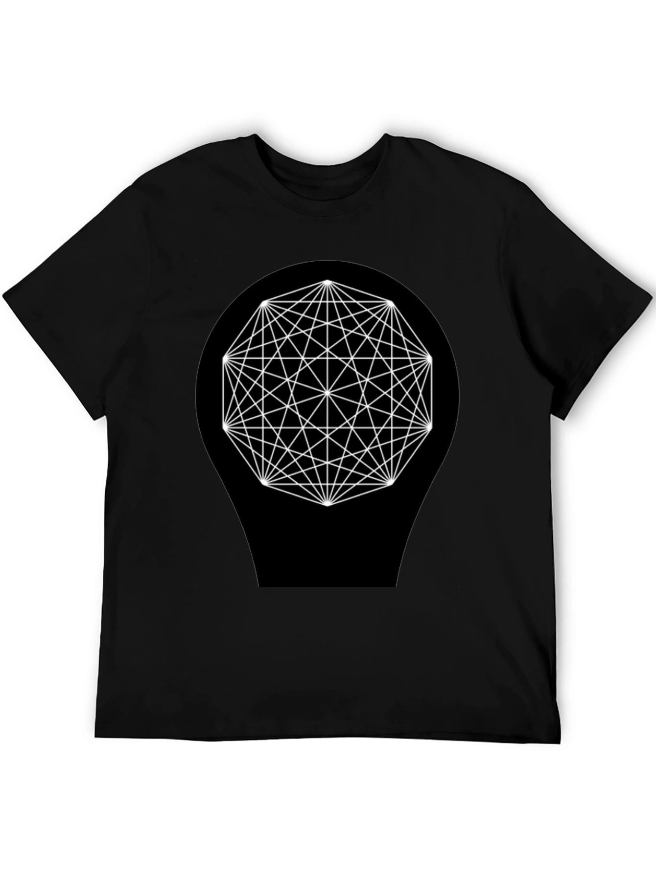 Geometric Design Black T-Shirt