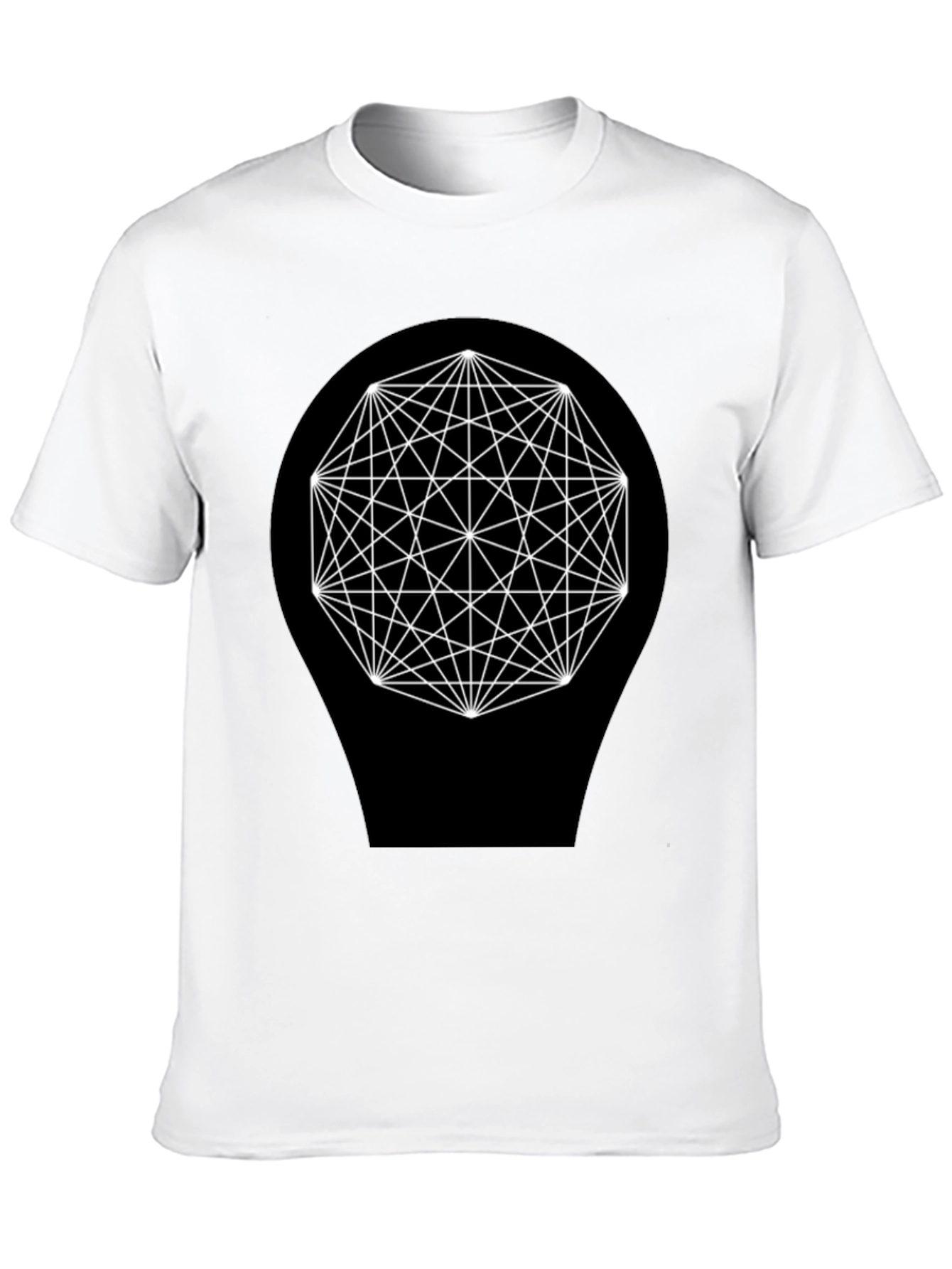 Geometric Design Black T-Shirt