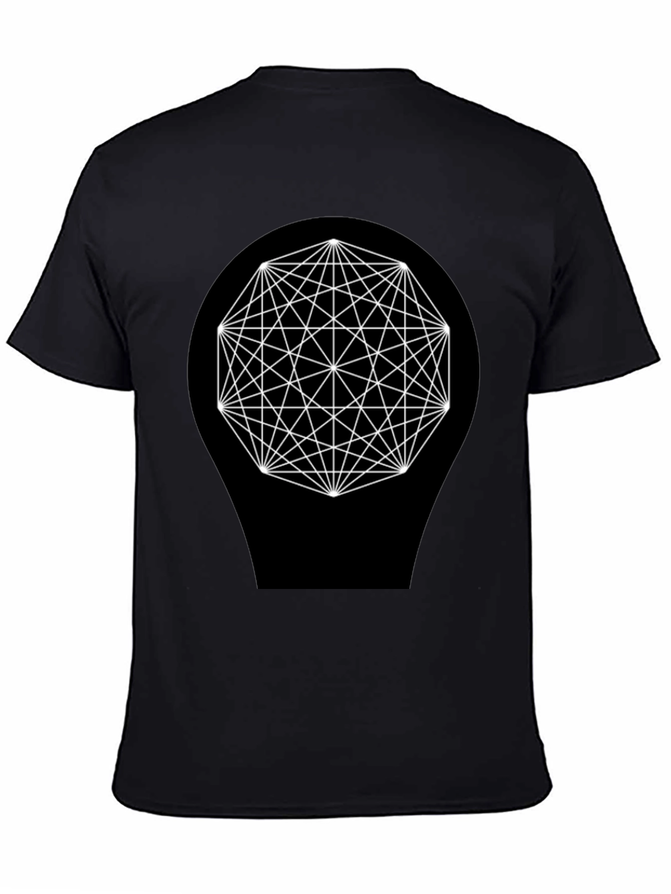 Geometric Design Black T-Shirt