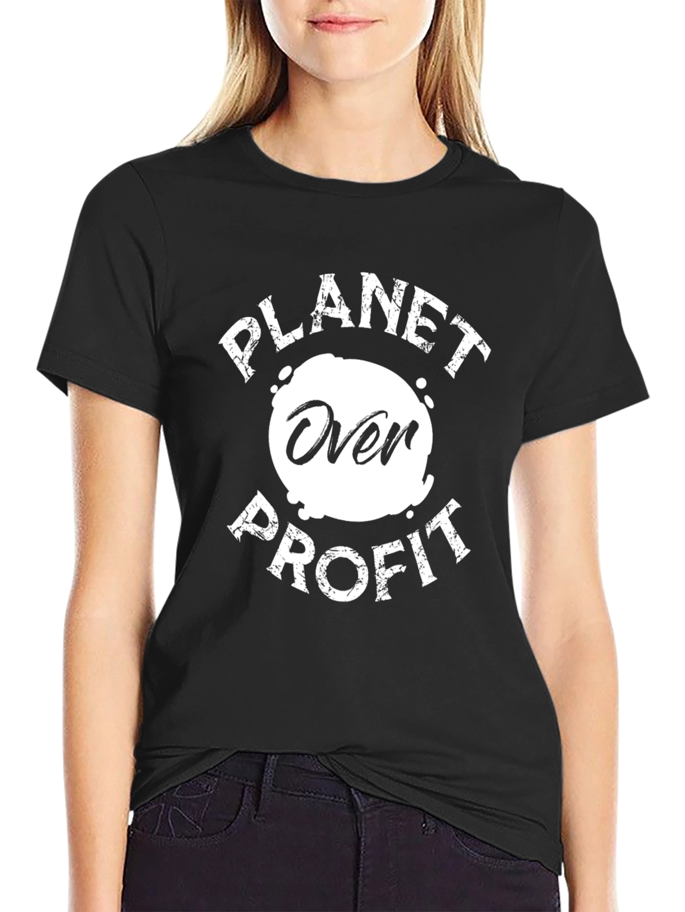 Planet Over Profit Graphic T-Shirt - Eco-Friendly Awareness Tee