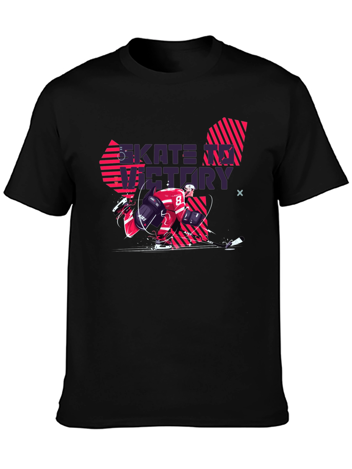 Skate to Victory Black Graphic Tee