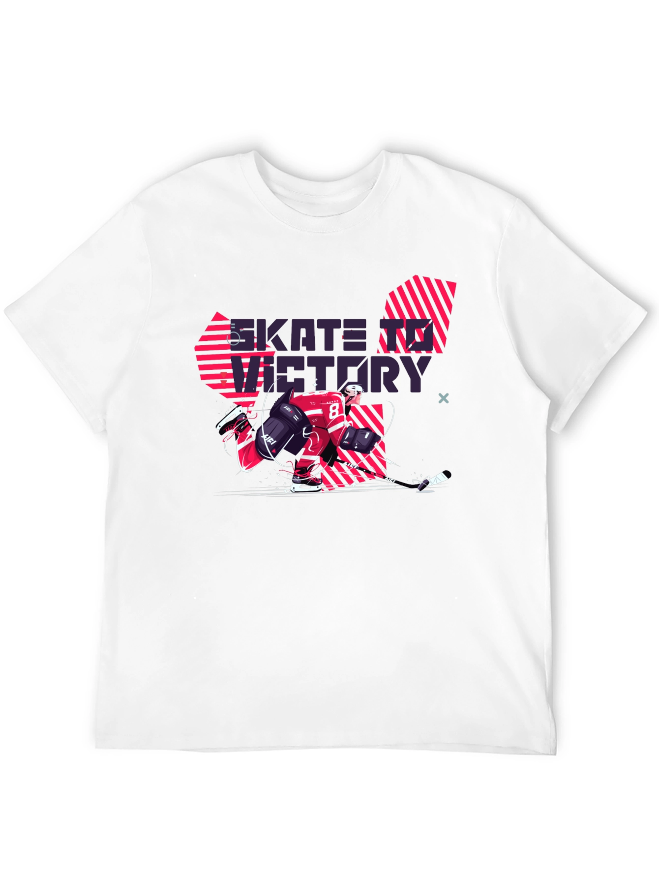 Skate to Victory Black Graphic Tee