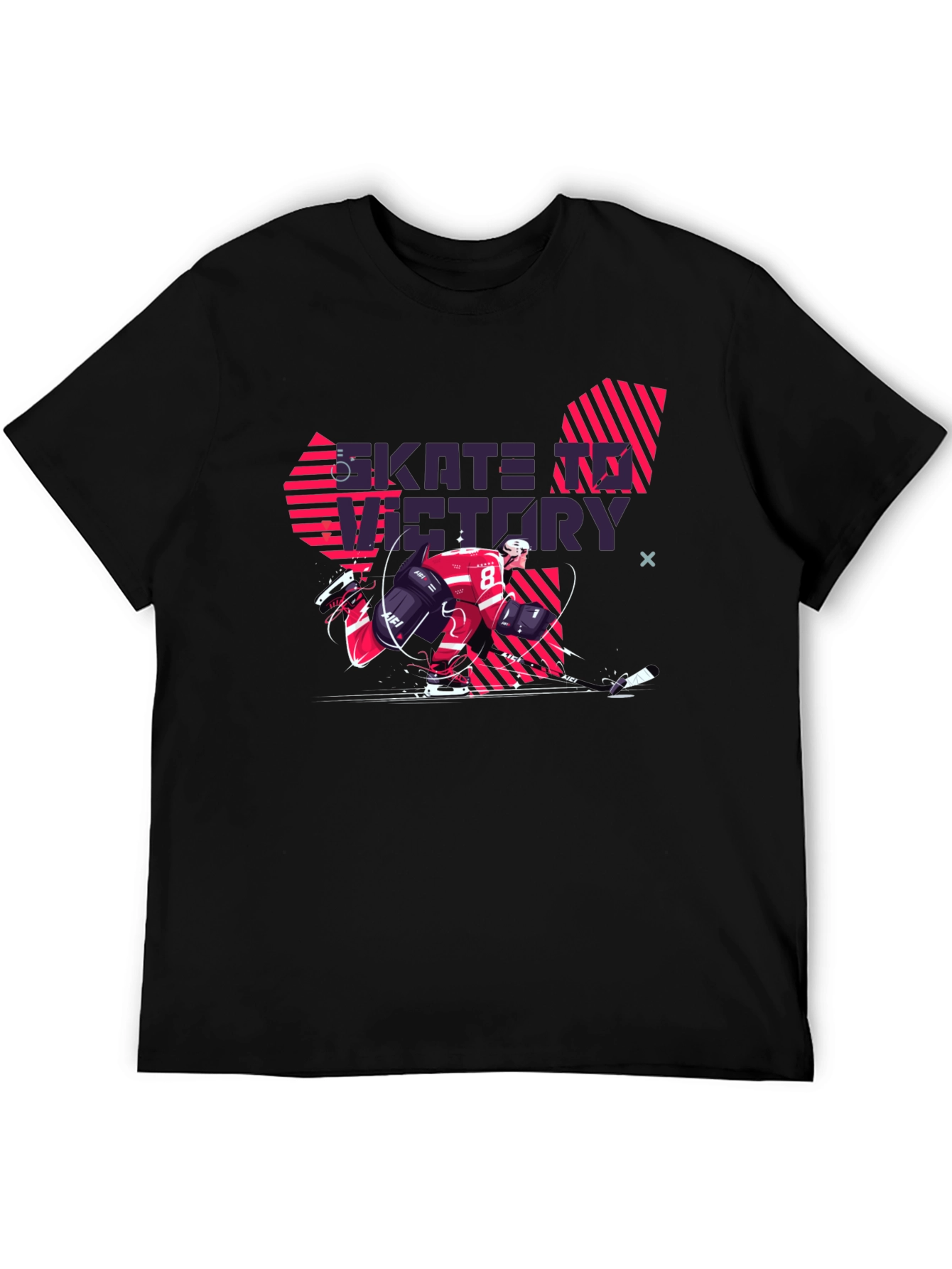 Skate to Victory Black Graphic Tee