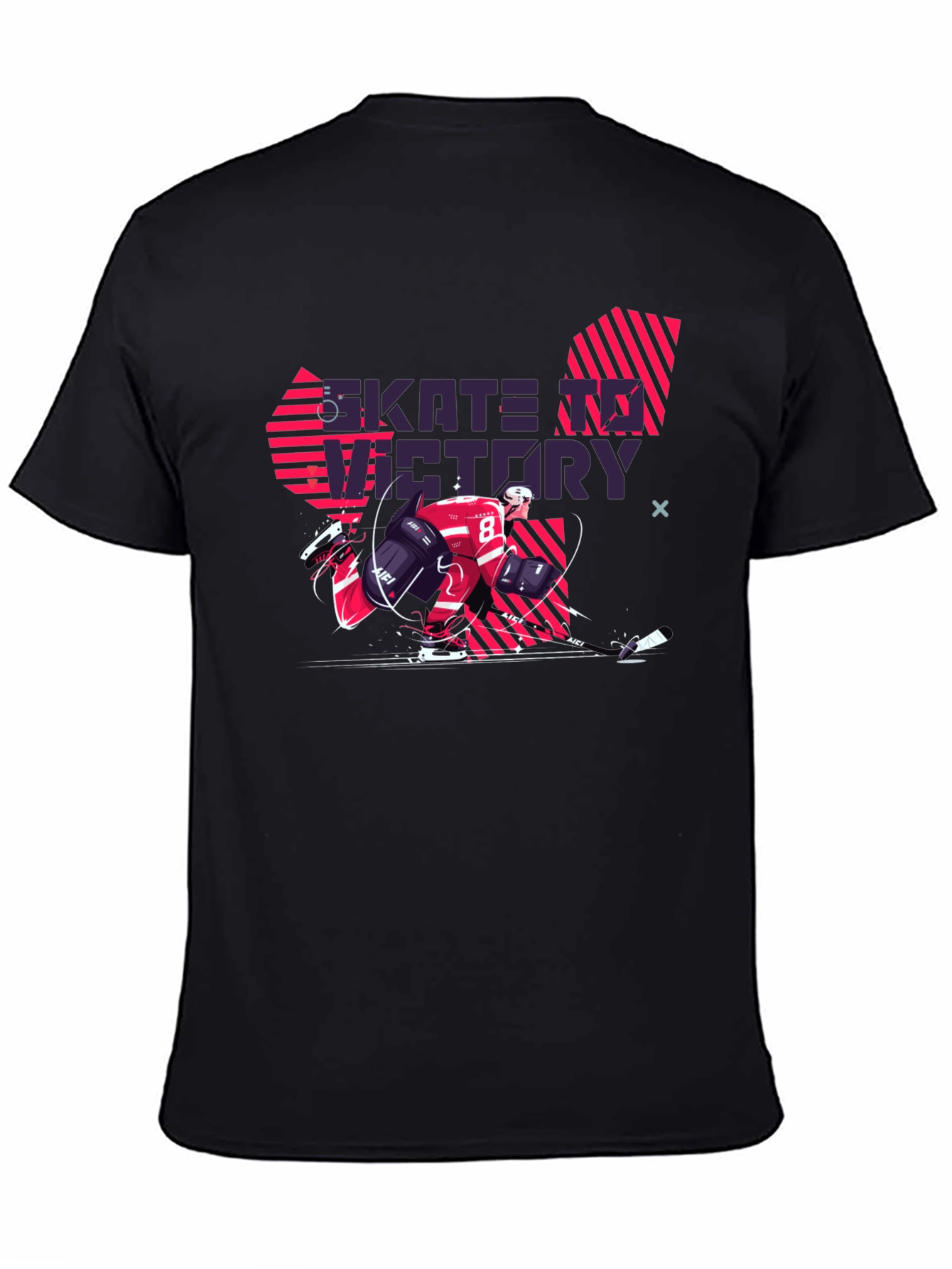 Skate to Victory Black Graphic Tee