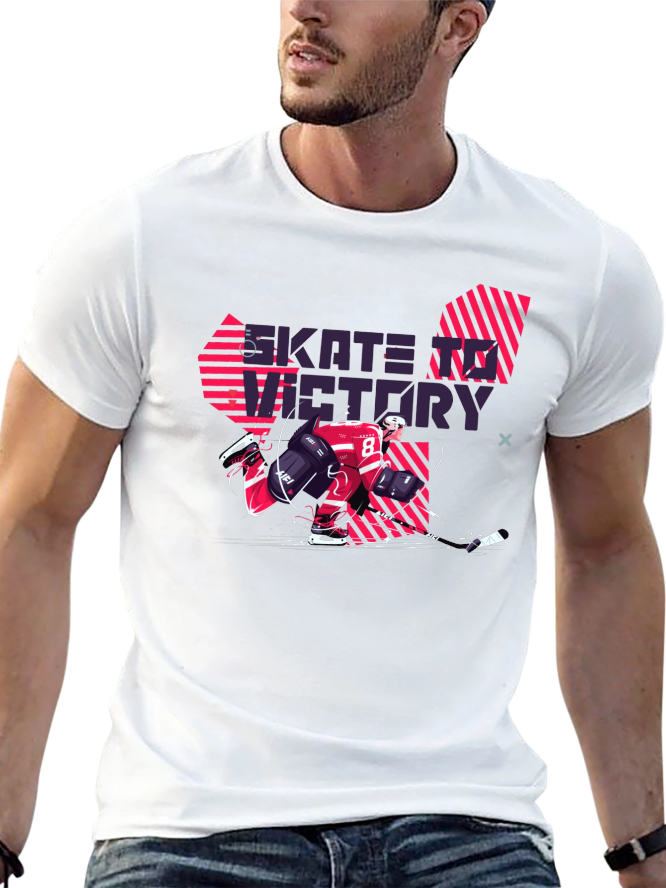 Skate to Victory Black Graphic Tee