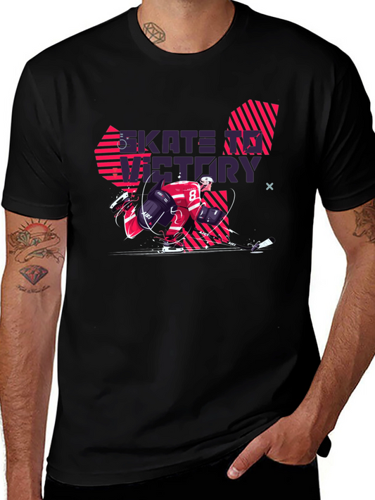 Skate to Victory Black Graphic Tee