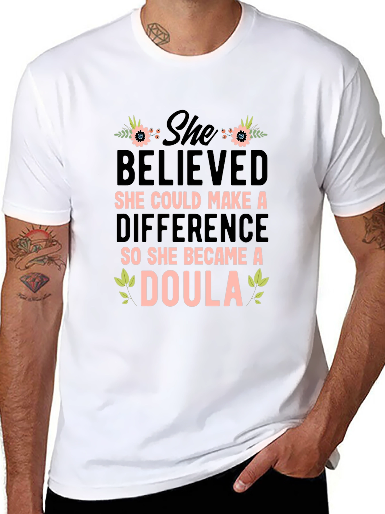 She Believed Doula Graphic T-Shirt