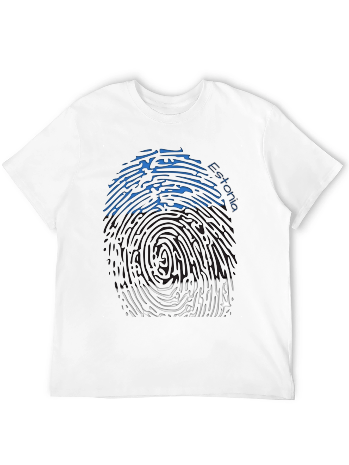 Estonia Fingerprint Flag T-Shirt - Unique Design