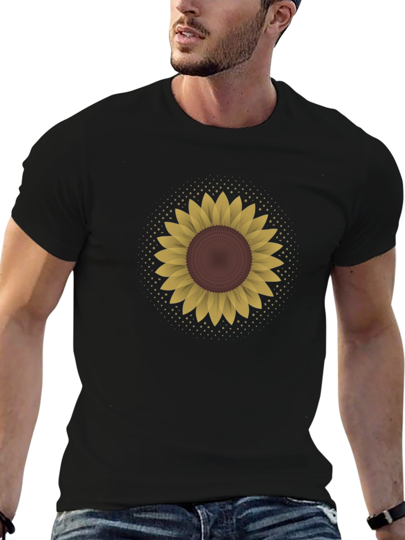 Sunflower Graphic T-Shirt - Stylish Mens Tee
