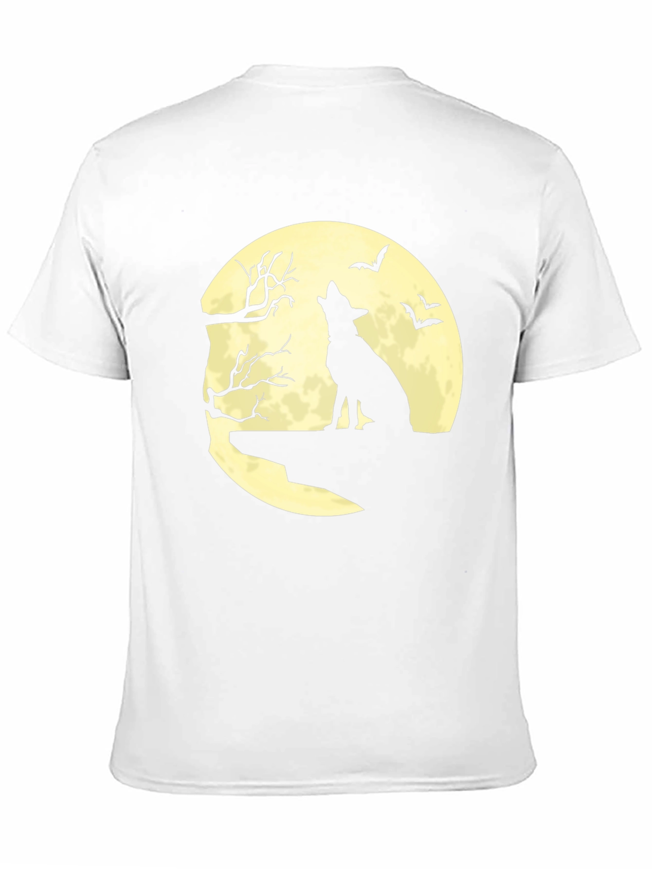 Halloween Wolf Moon Graphic Tee - Black