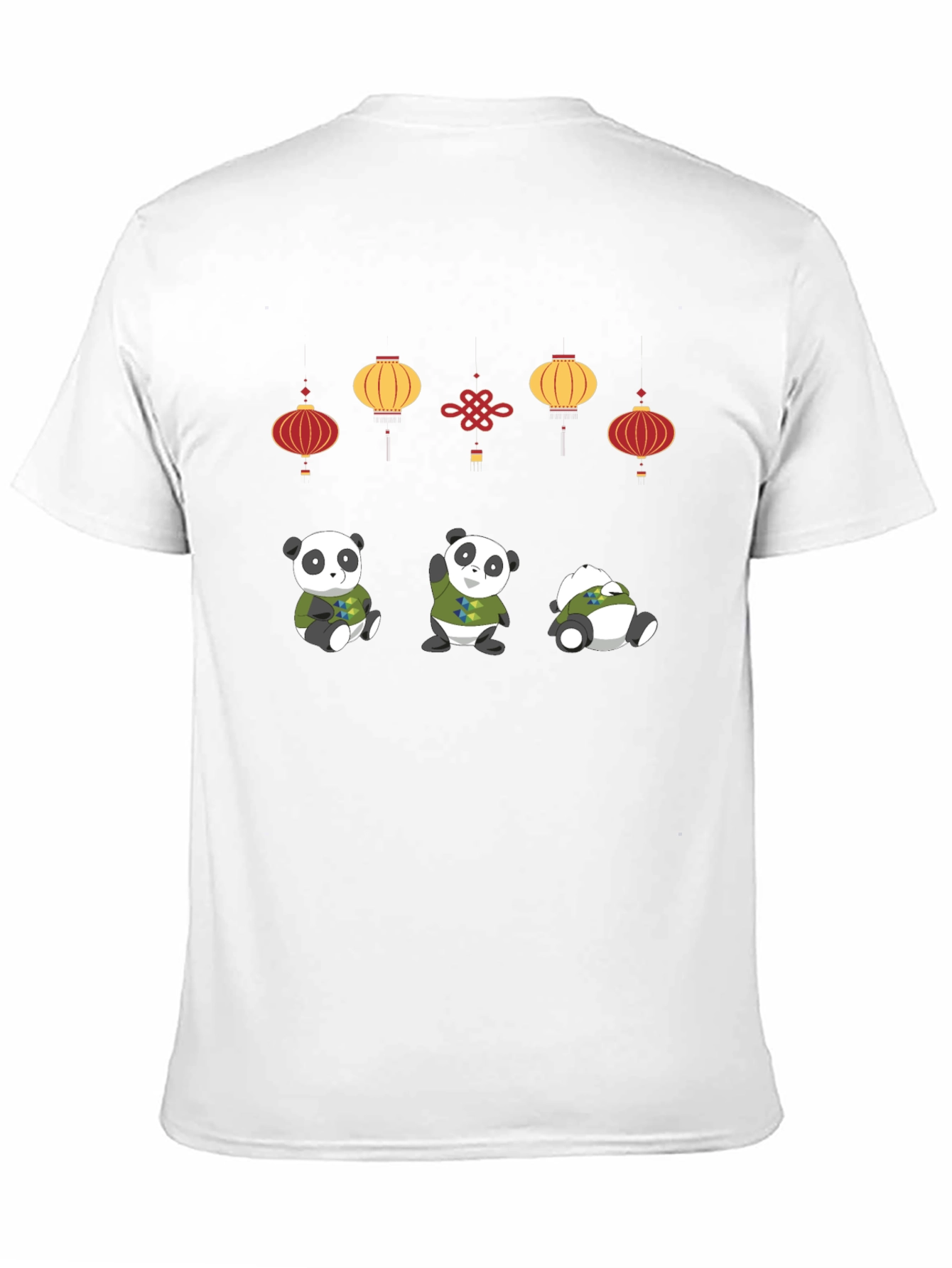 Panda and Lantern Graphic T-Shirt