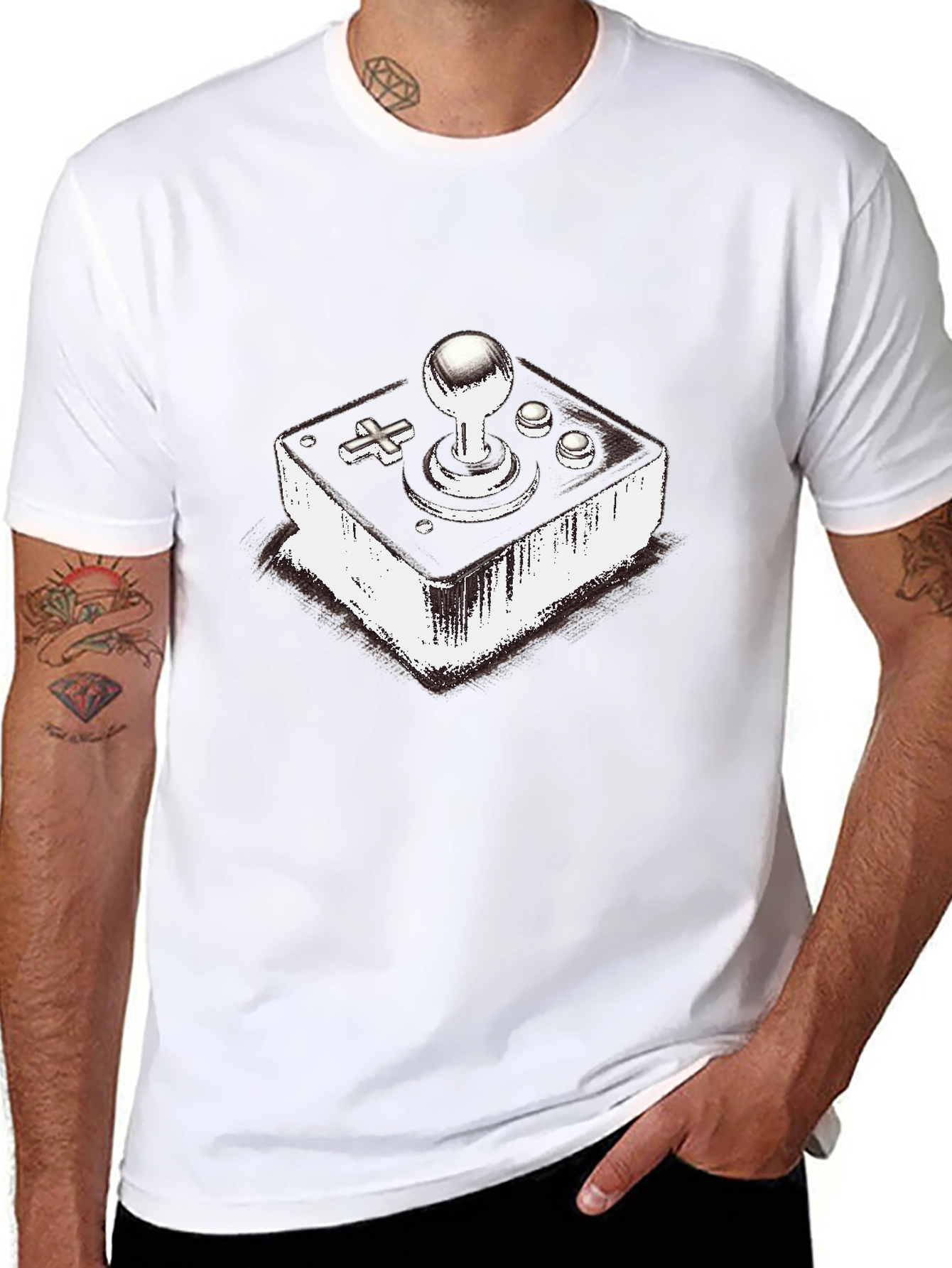 Retro Gamer T-Shirt - Joystick Design