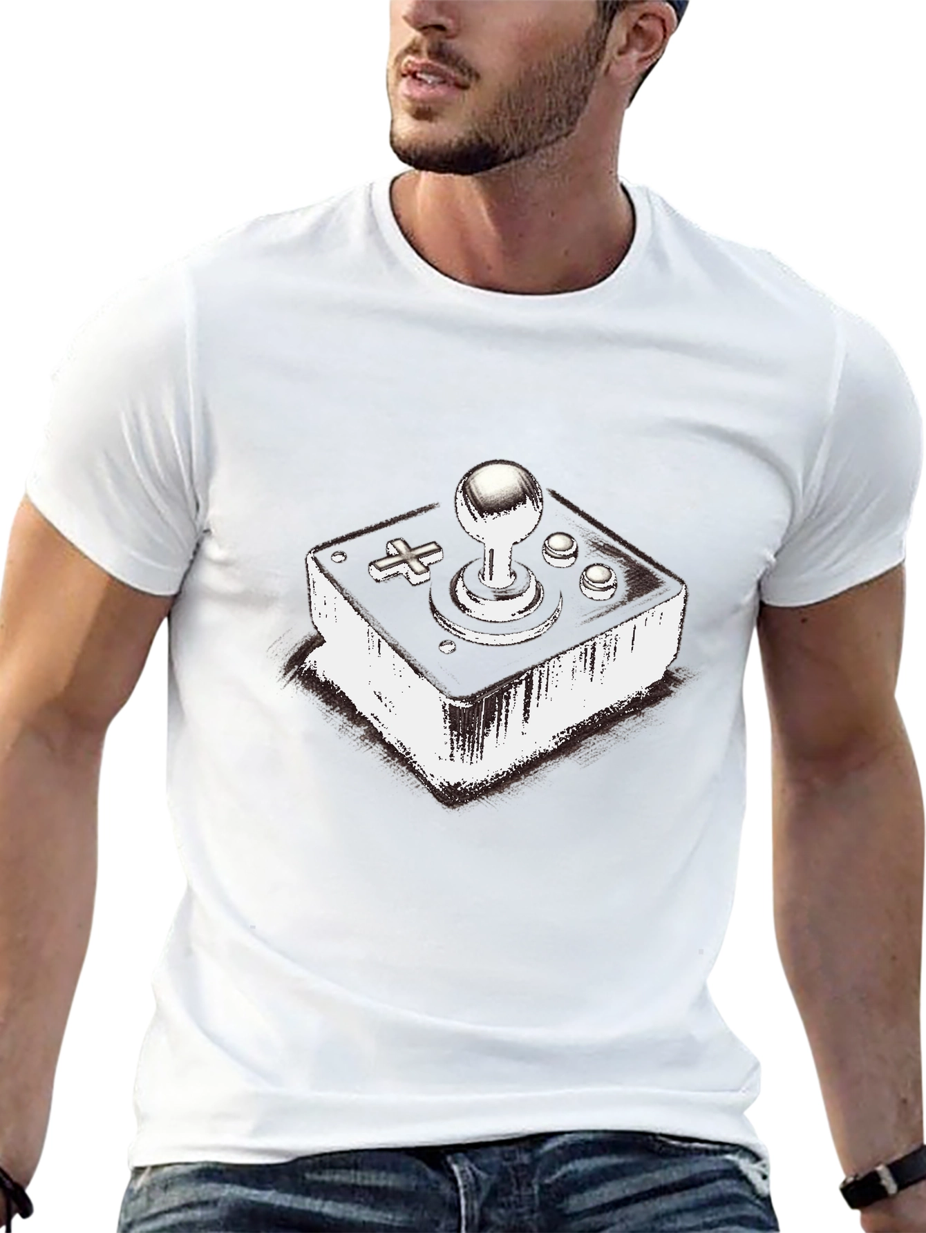 Retro Gamer T-Shirt - Joystick Design