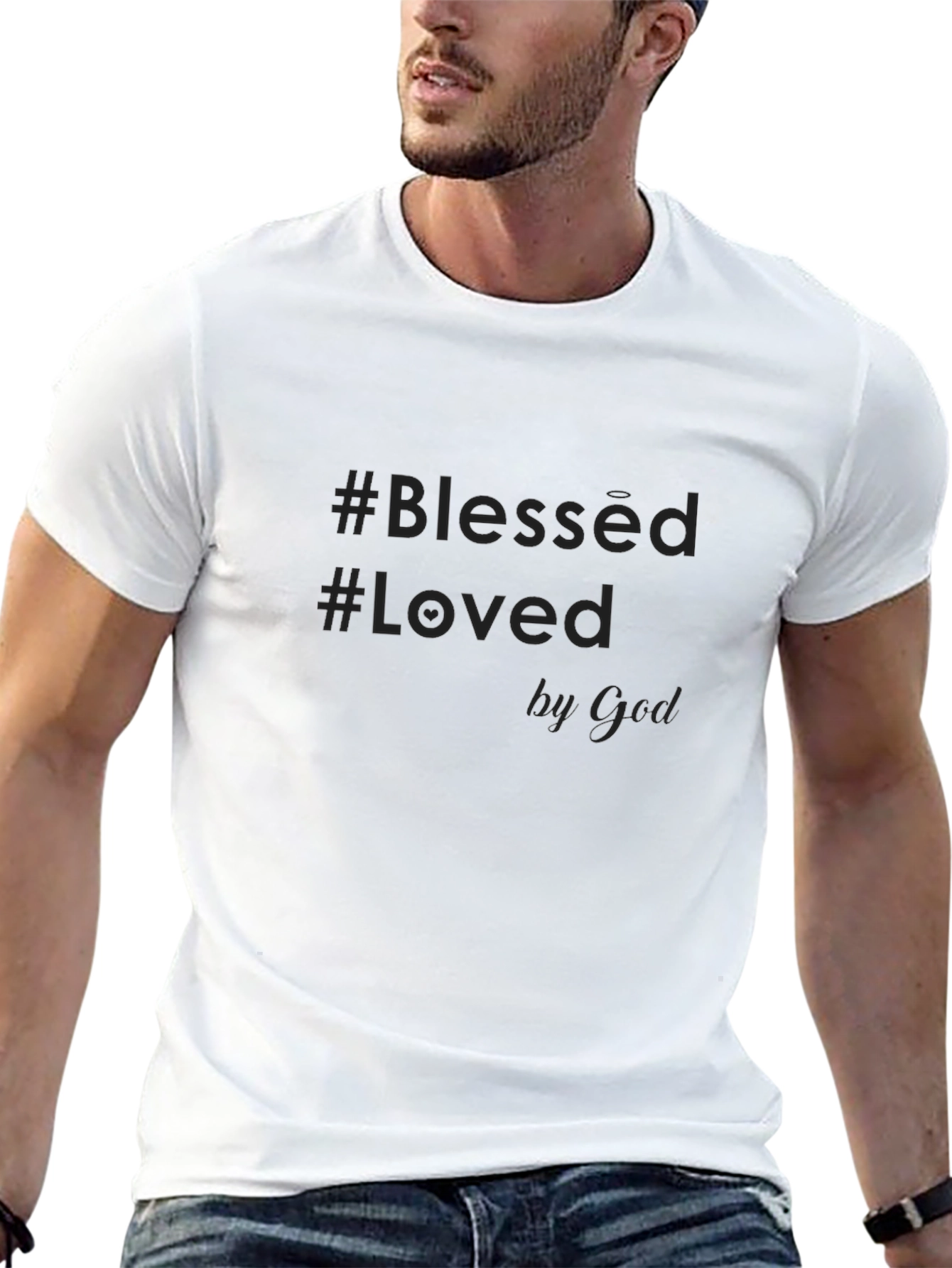 Blessed & Loved by God Black Graphic Tee