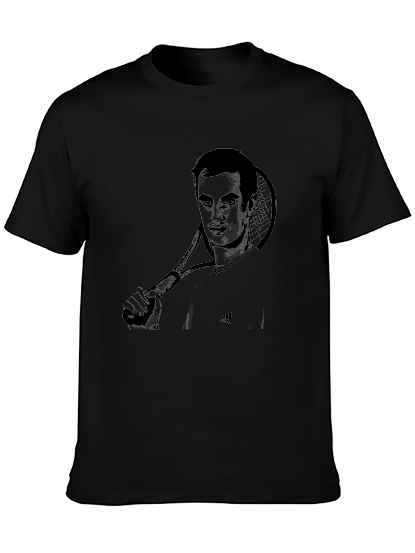 Andy Murray Tennis T-Shirt - Black Stylish Graphic Tee