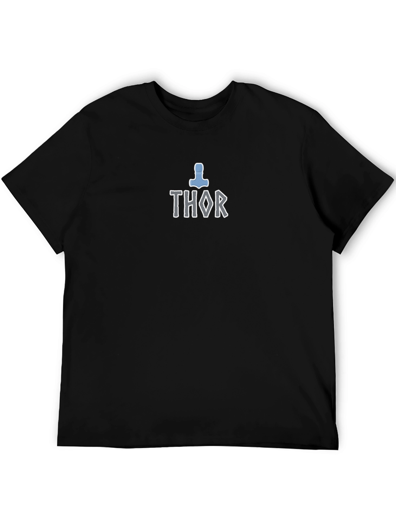 Thor Hammer T-Shirt - Black Cotton Blend