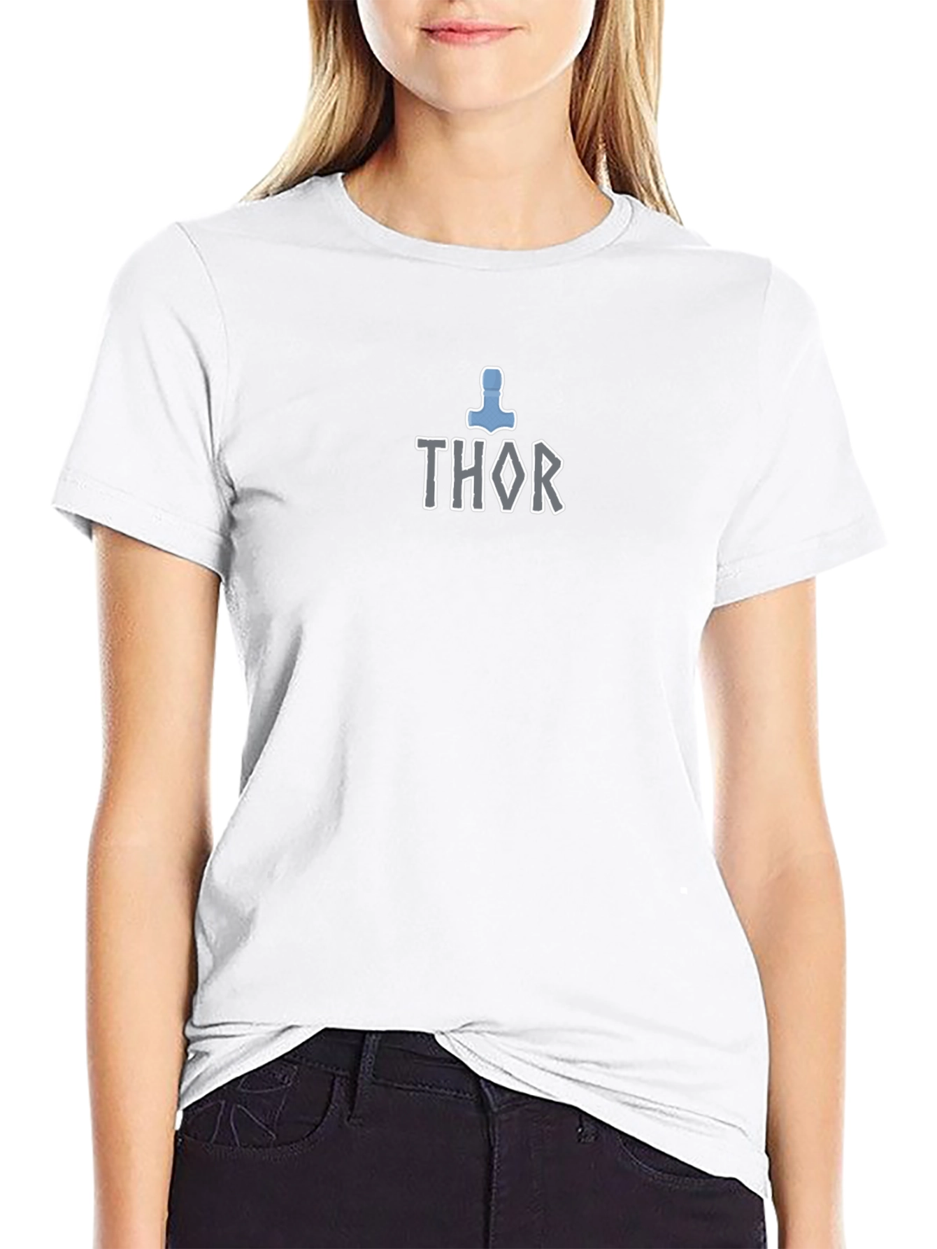 Thor Hammer T-Shirt - Black Cotton Blend