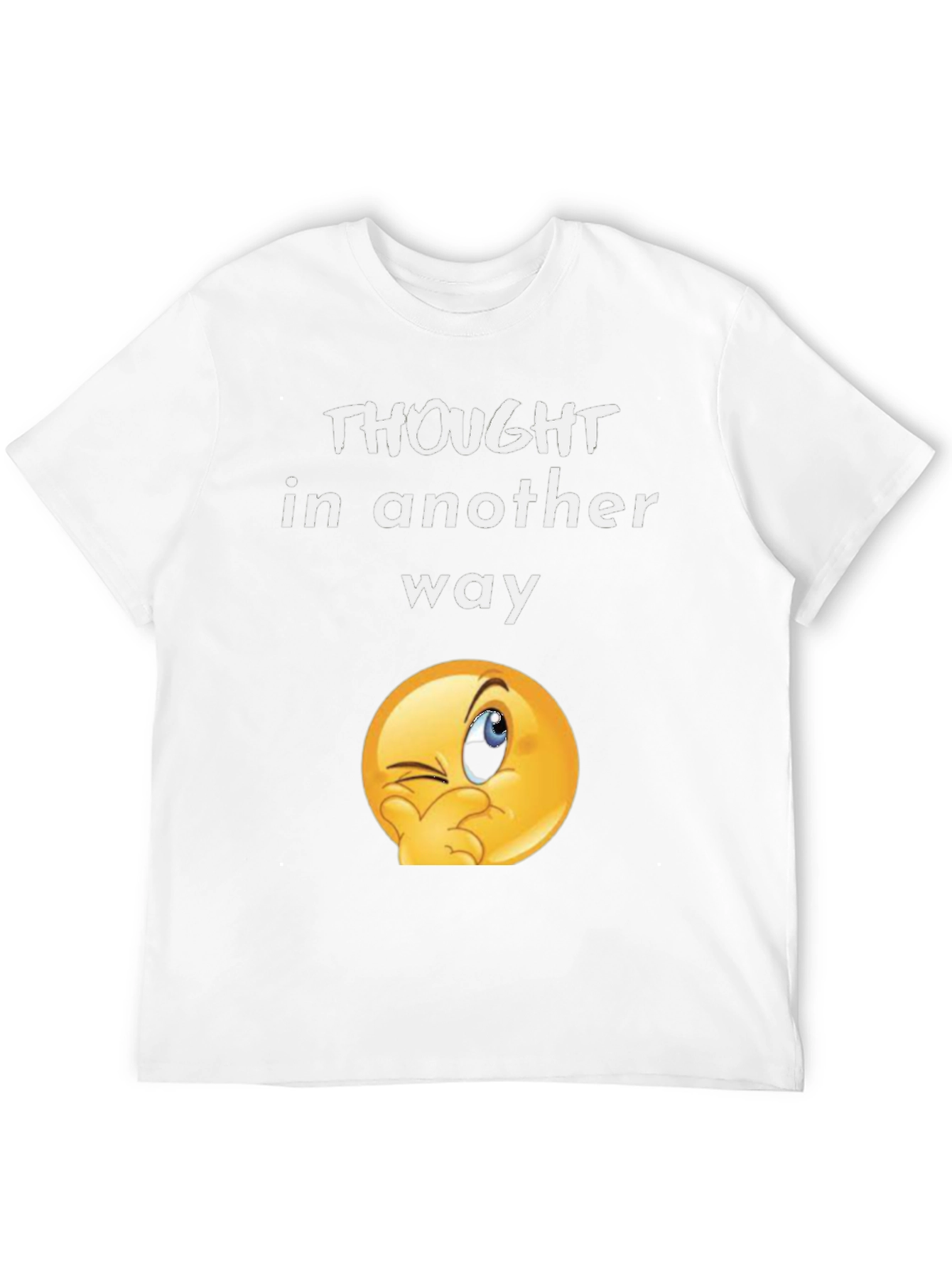 Thought In Another Way Emoji Black T-Shirt