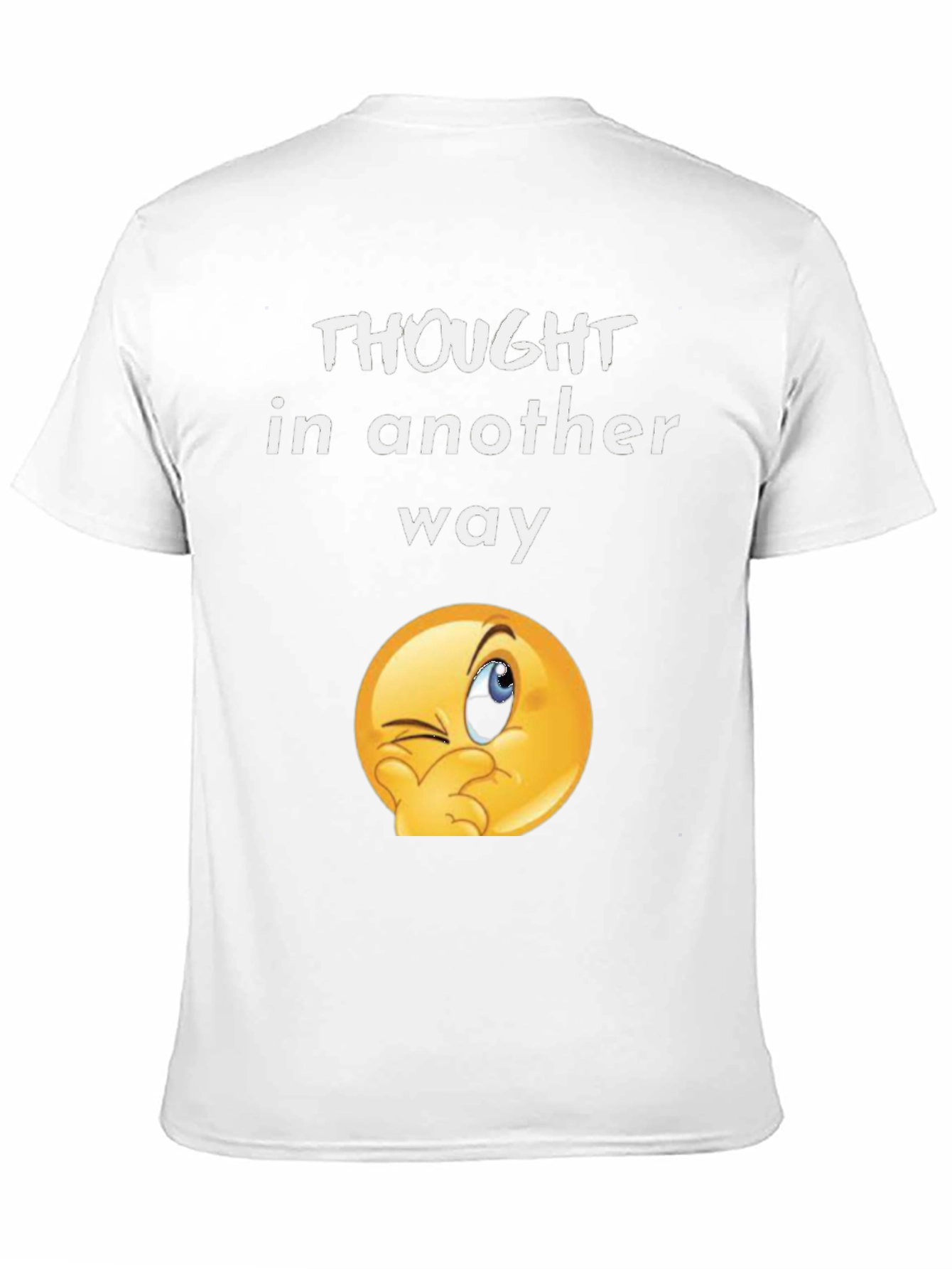 Thought In Another Way Emoji Black T-Shirt