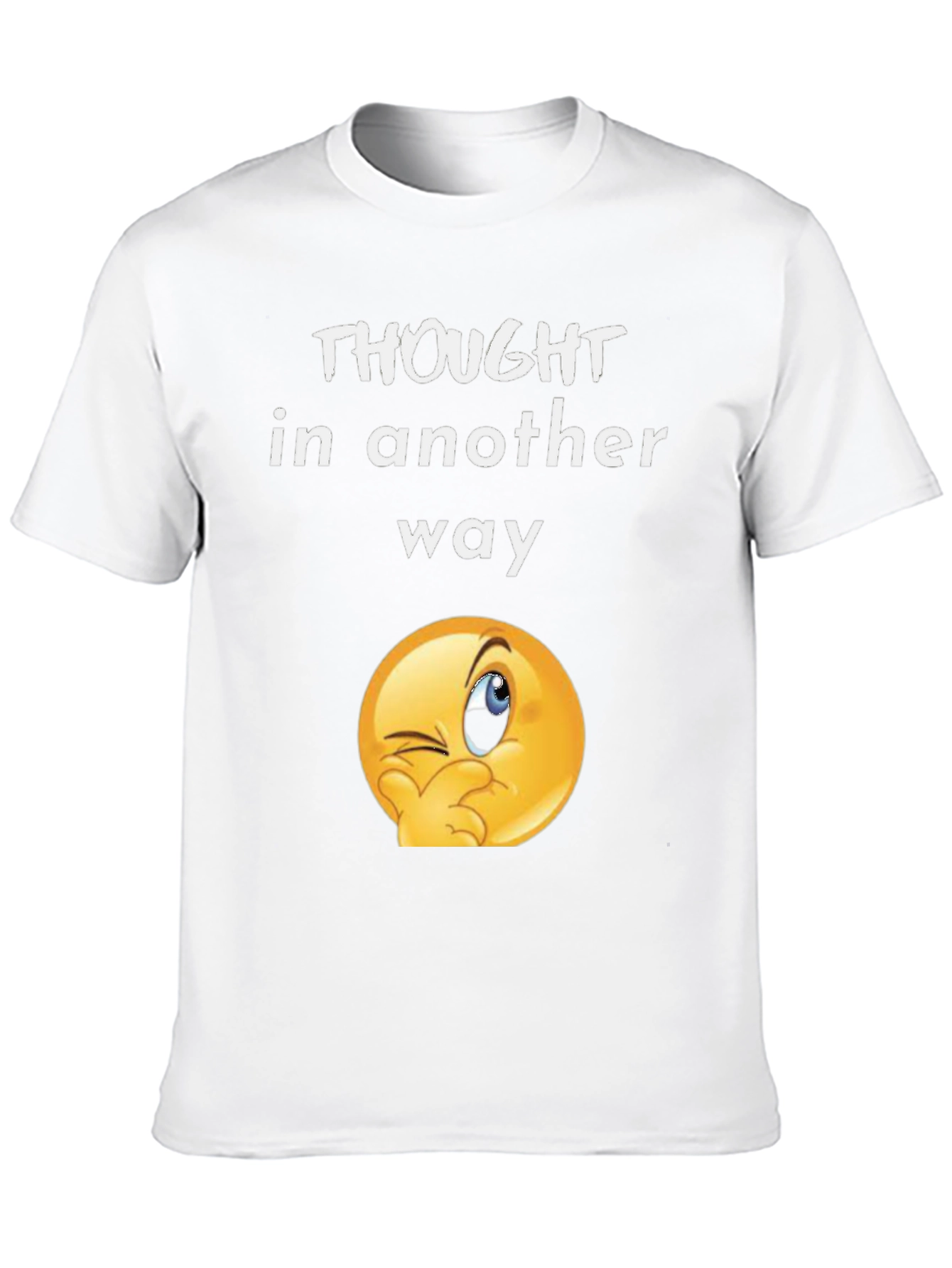 Thought In Another Way Emoji Black T-Shirt