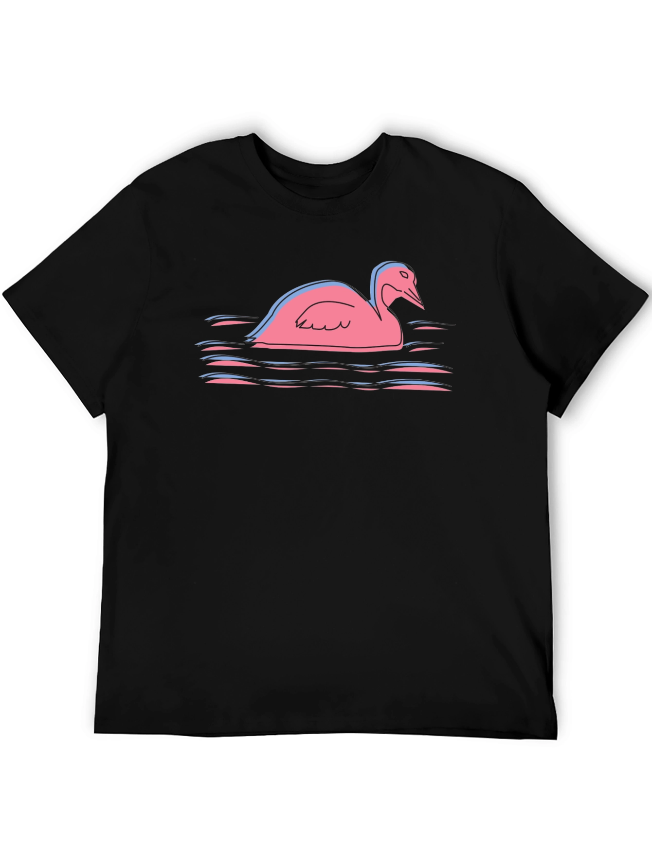 Pink Swan Graphic Tee - Unique Bird Lover Gift