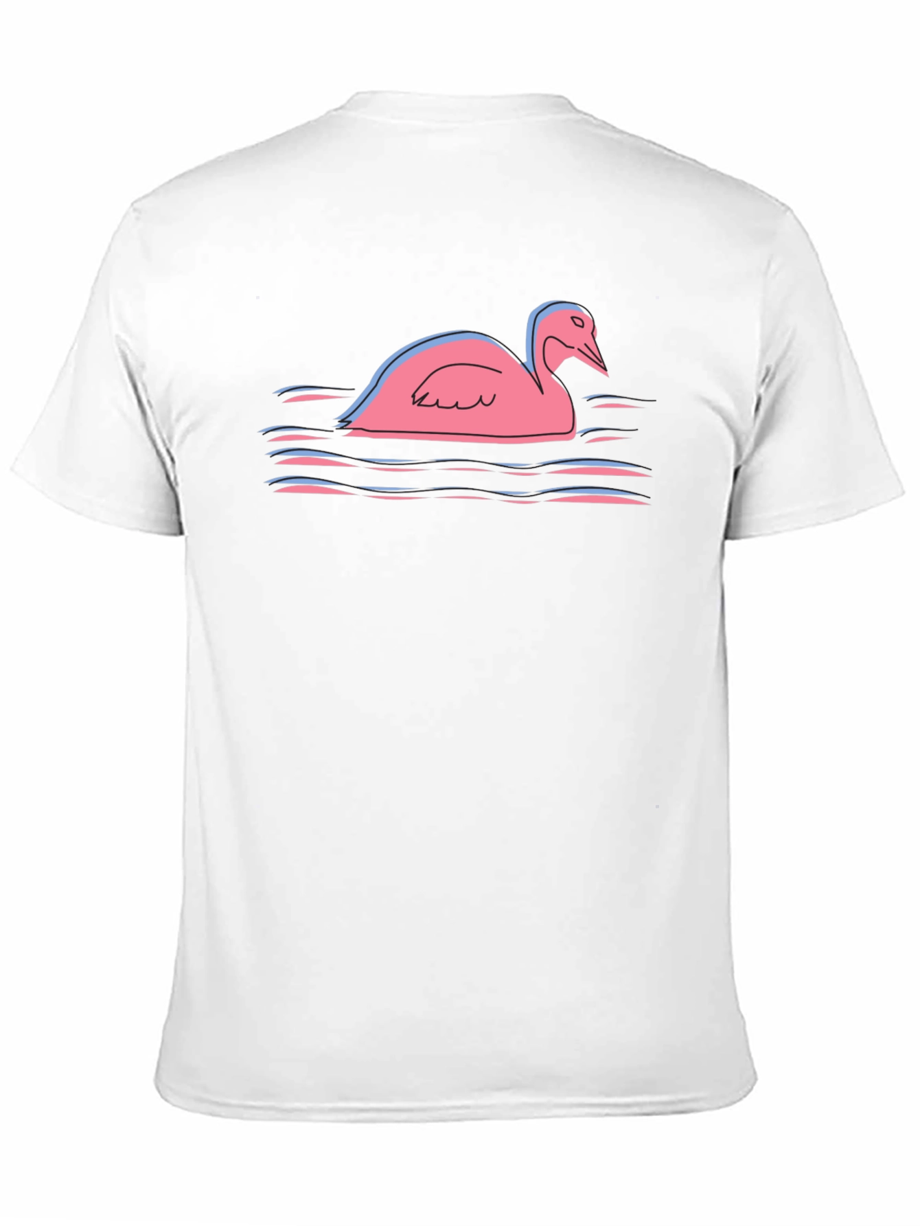 Pink Swan Graphic Tee - Unique Bird Lover Gift