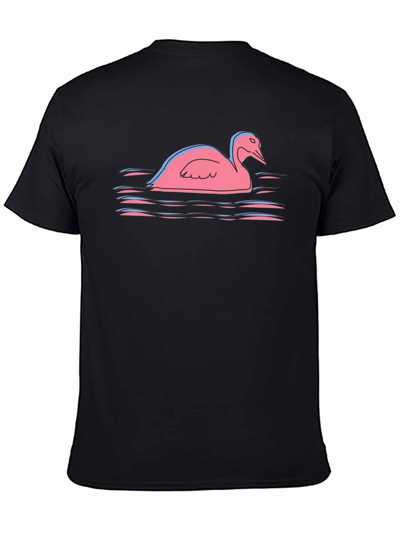 Pink Swan Graphic Tee - Unique Bird Lover Gift