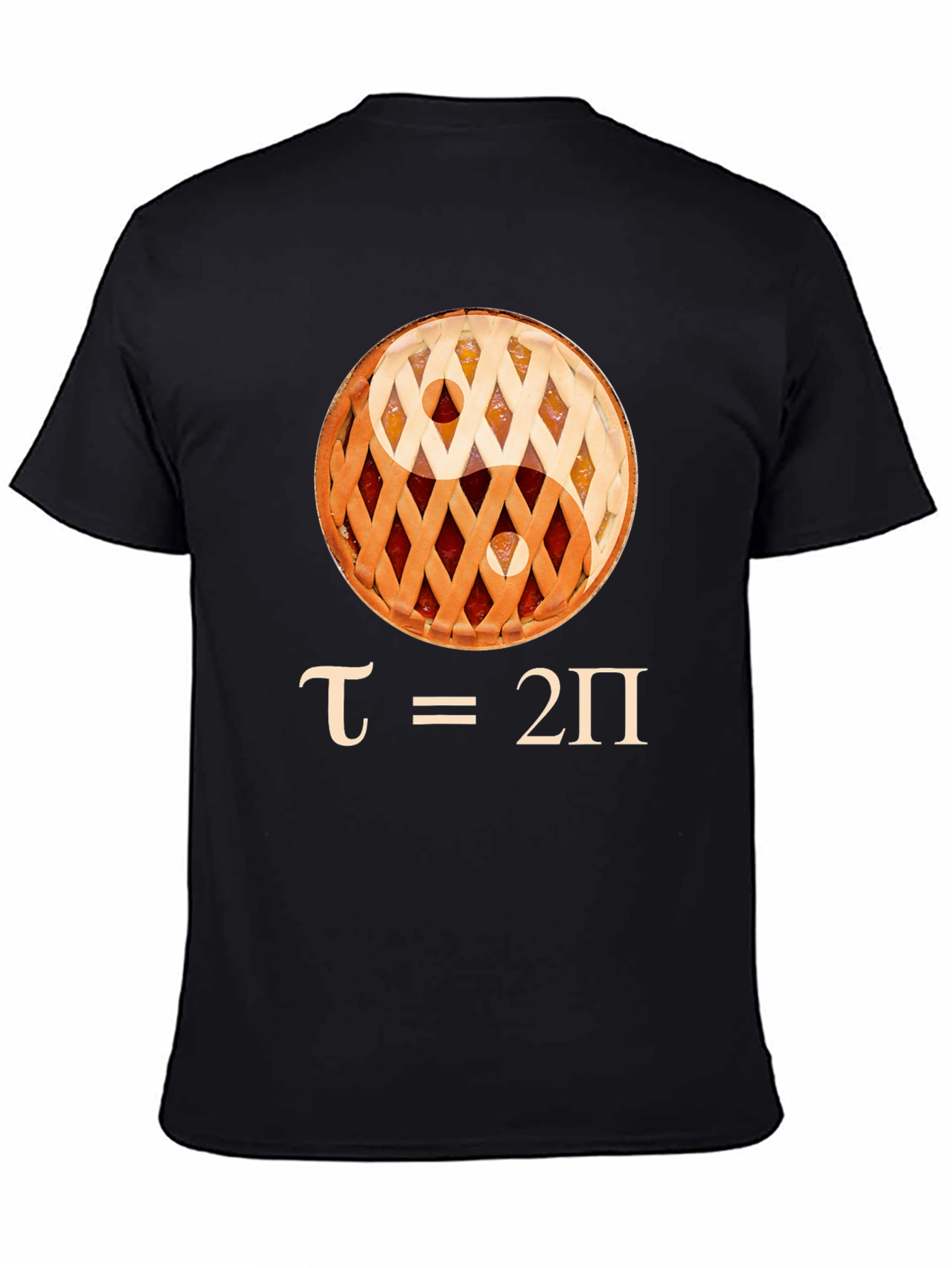 Yin Yang Pie Tau Math Black T-Shirt