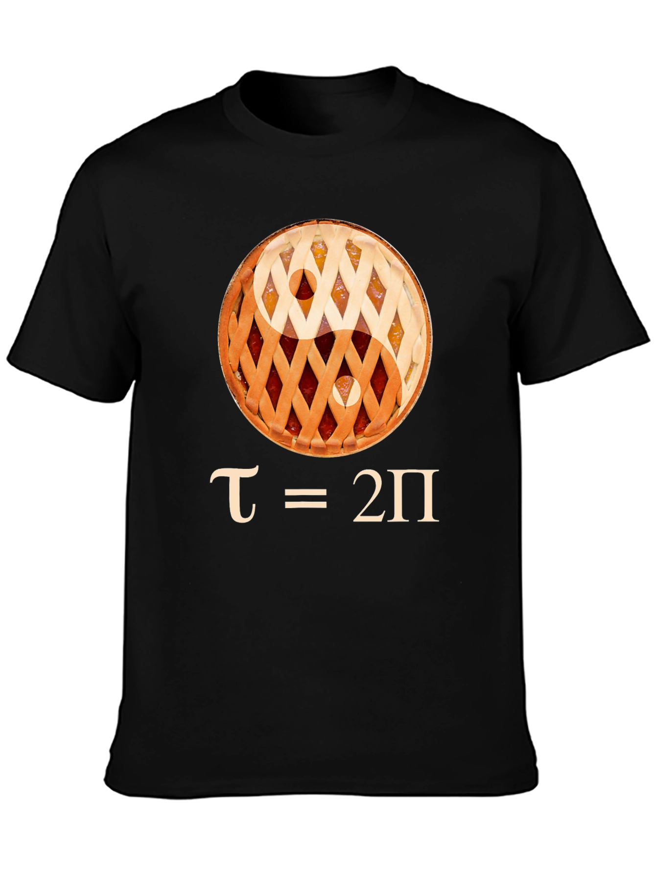 Yin Yang Pie Tau Math Black T-Shirt
