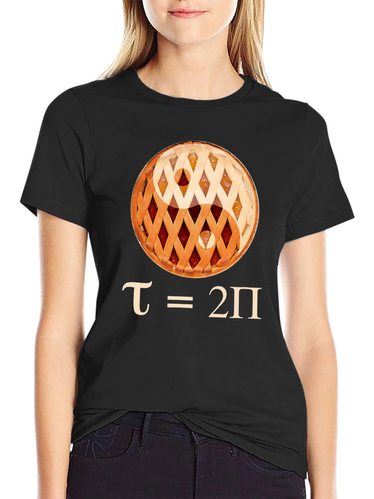 Yin Yang Pie Tau Math Black T-Shirt