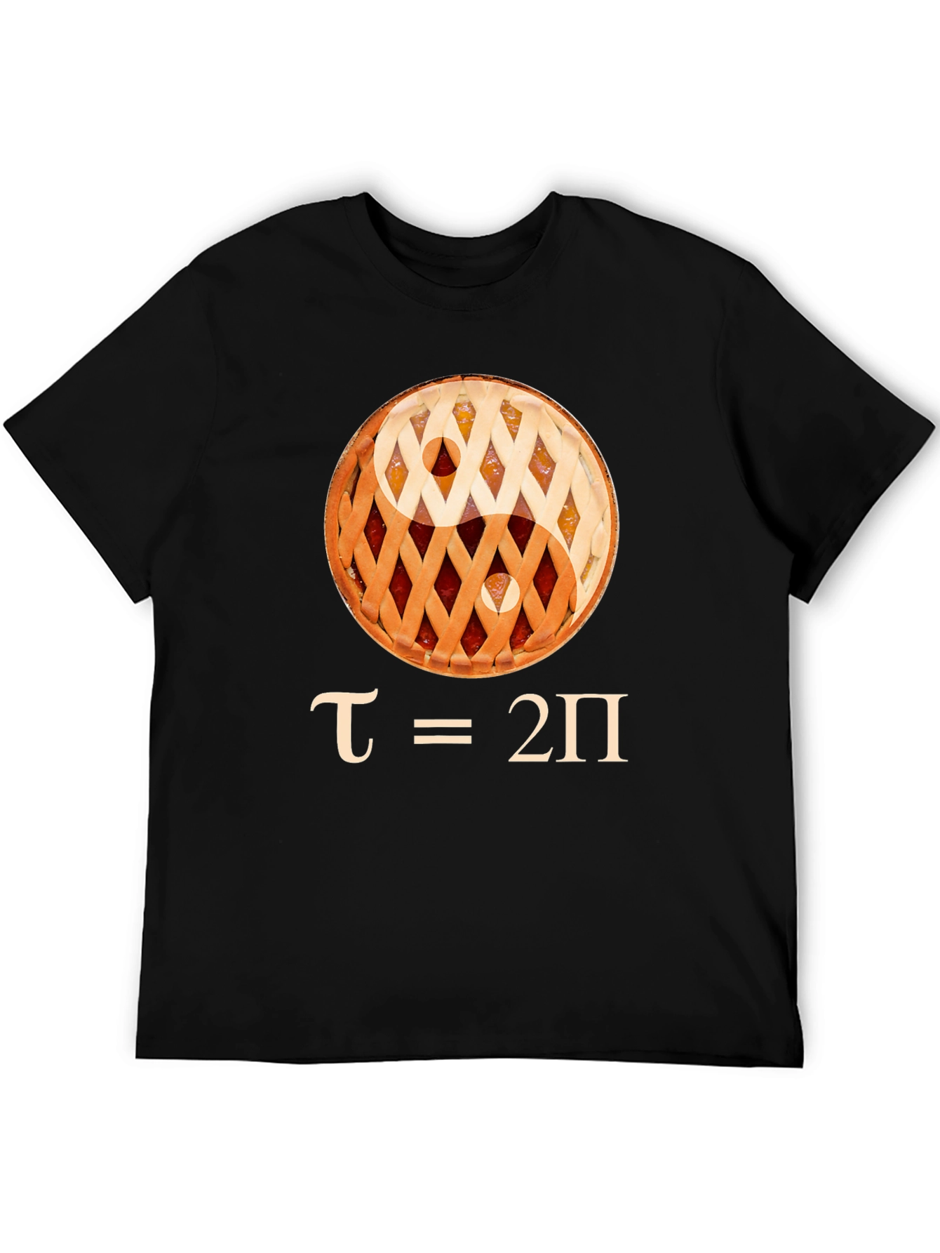 Yin Yang Pie Tau Math Black T-Shirt