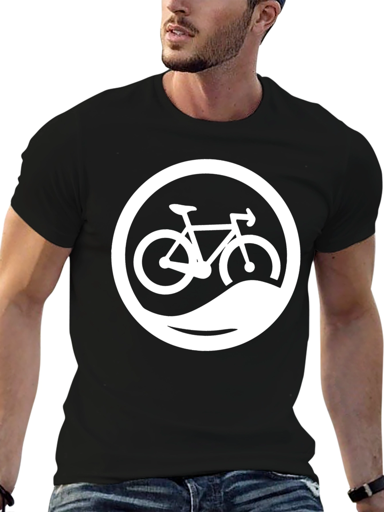 Cool Bike Graphic Black Tee