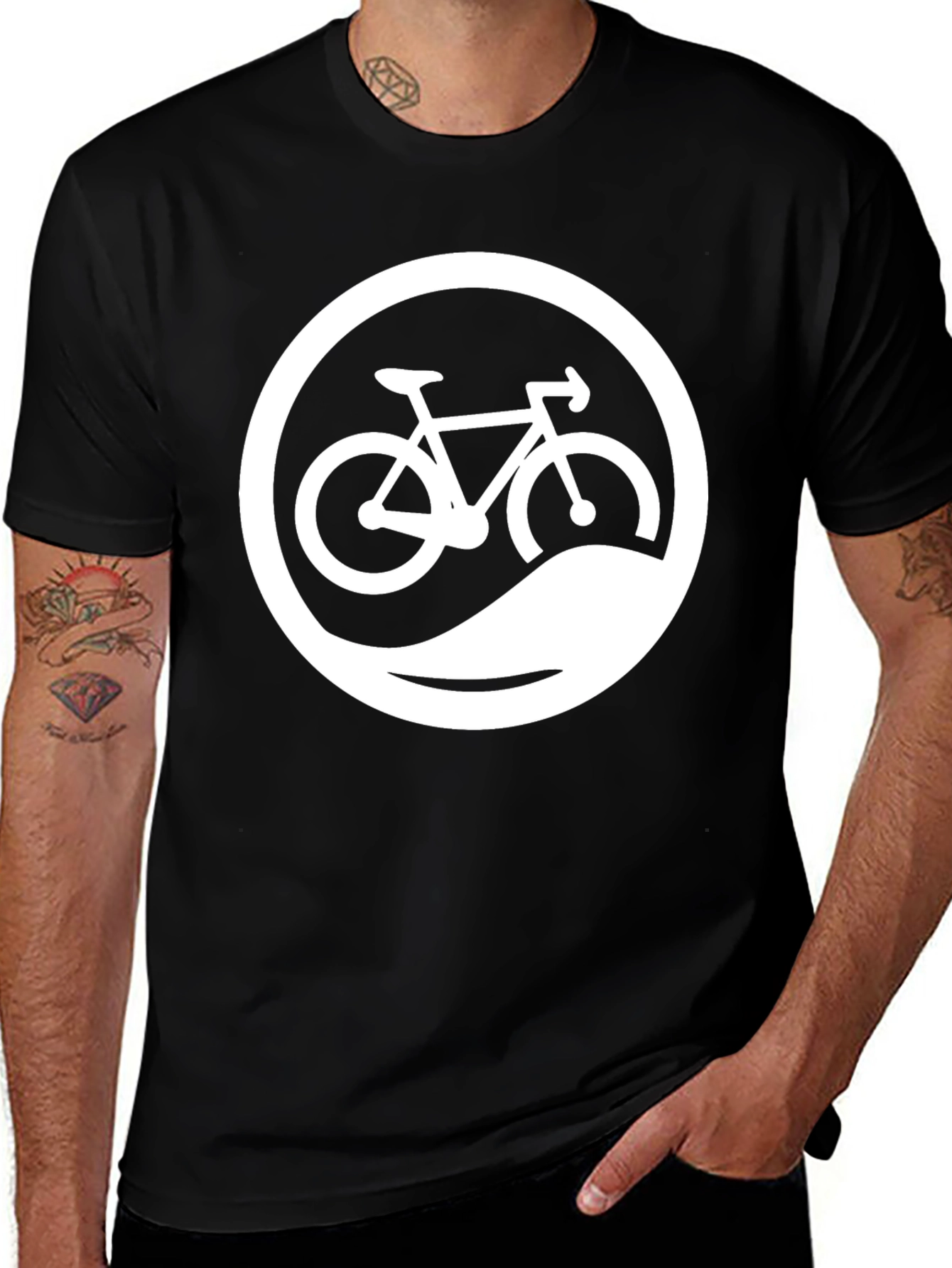 Cool Bike Graphic Black Tee