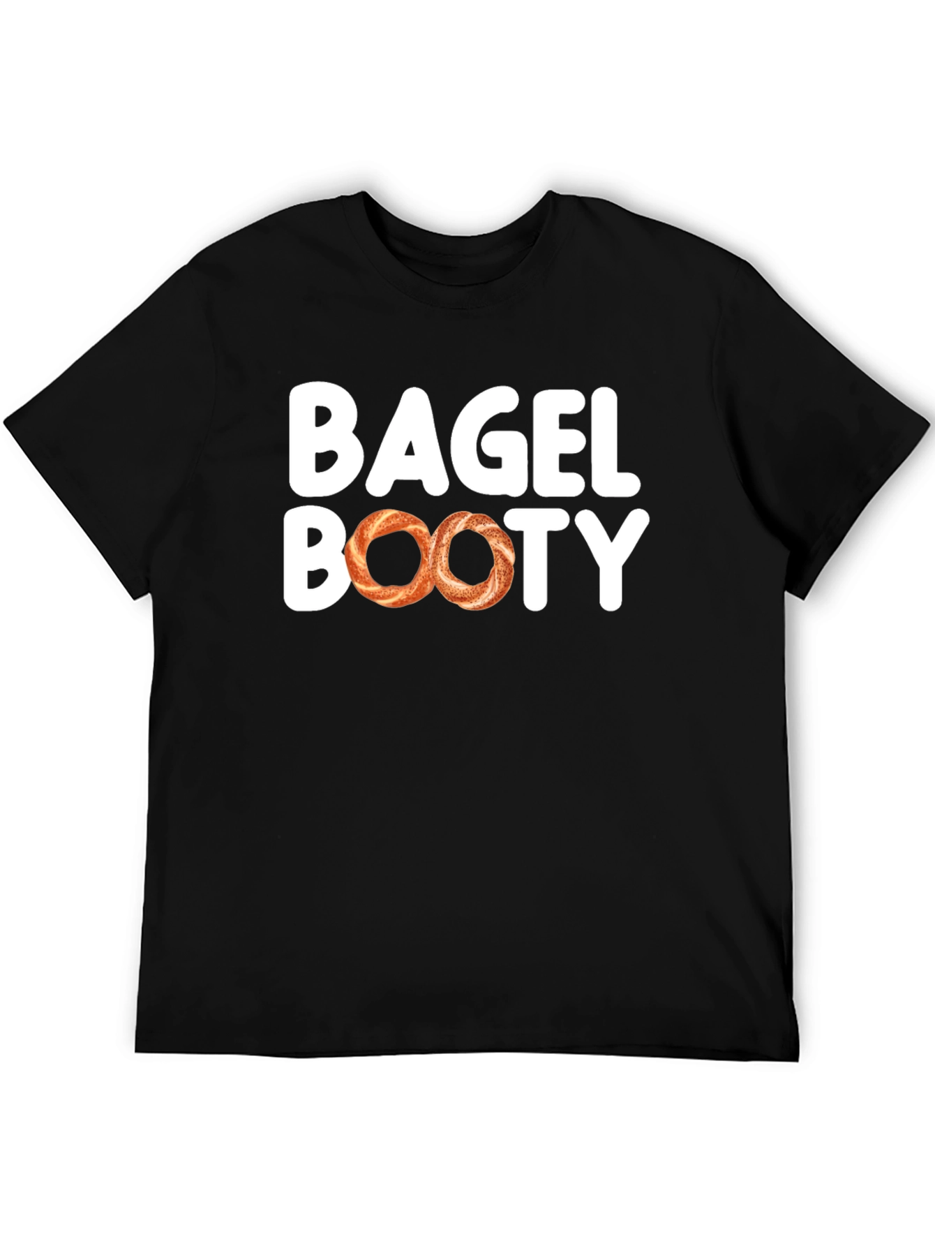 Bagel Booty Black Cotton T-Shirt