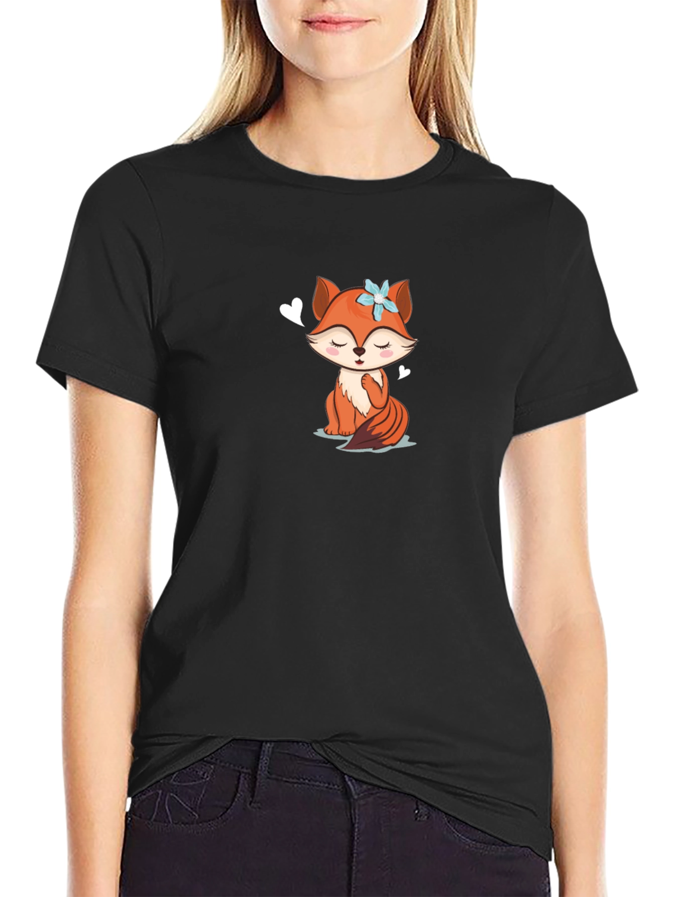 Cute Fox Graphic T-Shirt - Soft Cotton Blend