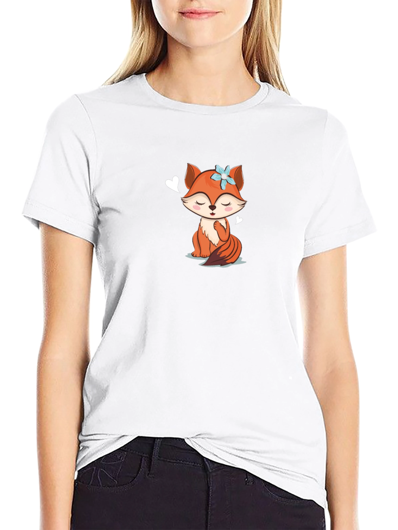Cute Fox Graphic T-Shirt - Soft Cotton Blend