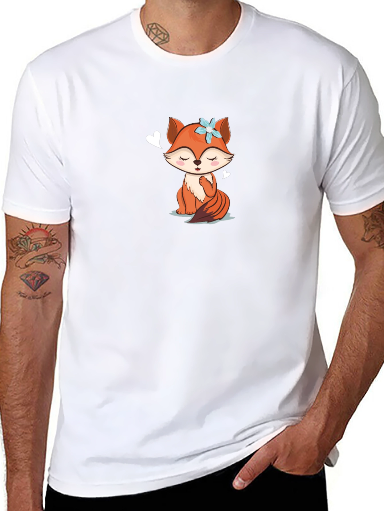 Cute Fox Graphic T-Shirt - Soft Cotton Blend