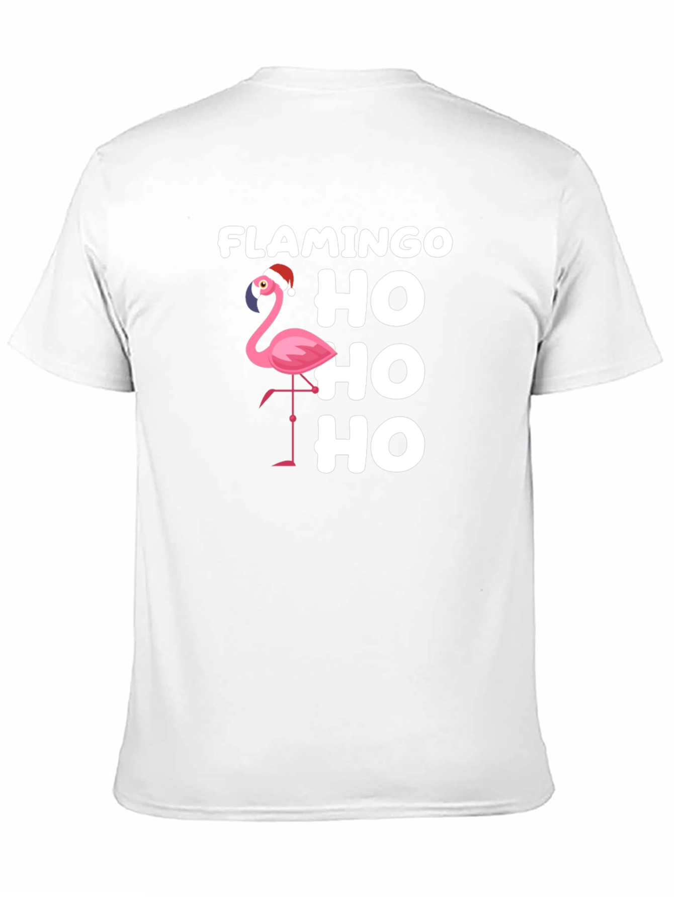 Flamingo Ho Ho Ho Christmas Graphic T-Shirt