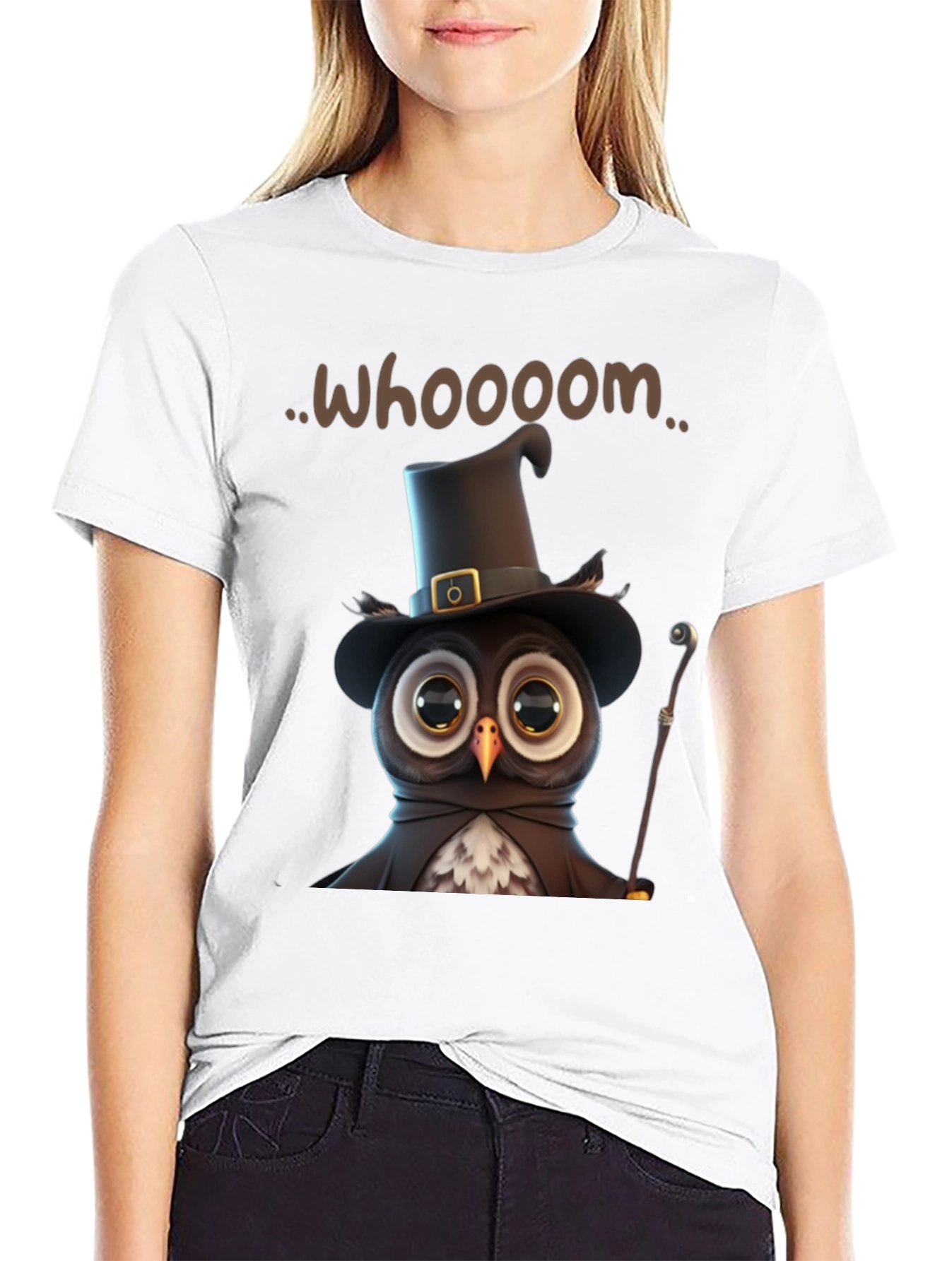 Whimsical Owl Graphic T-Shirt