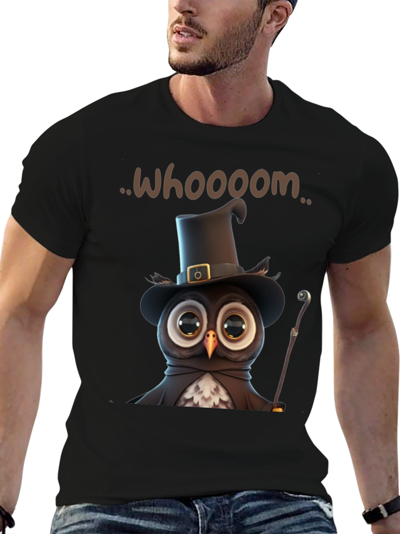 Whimsical Owl Graphic T-Shirt