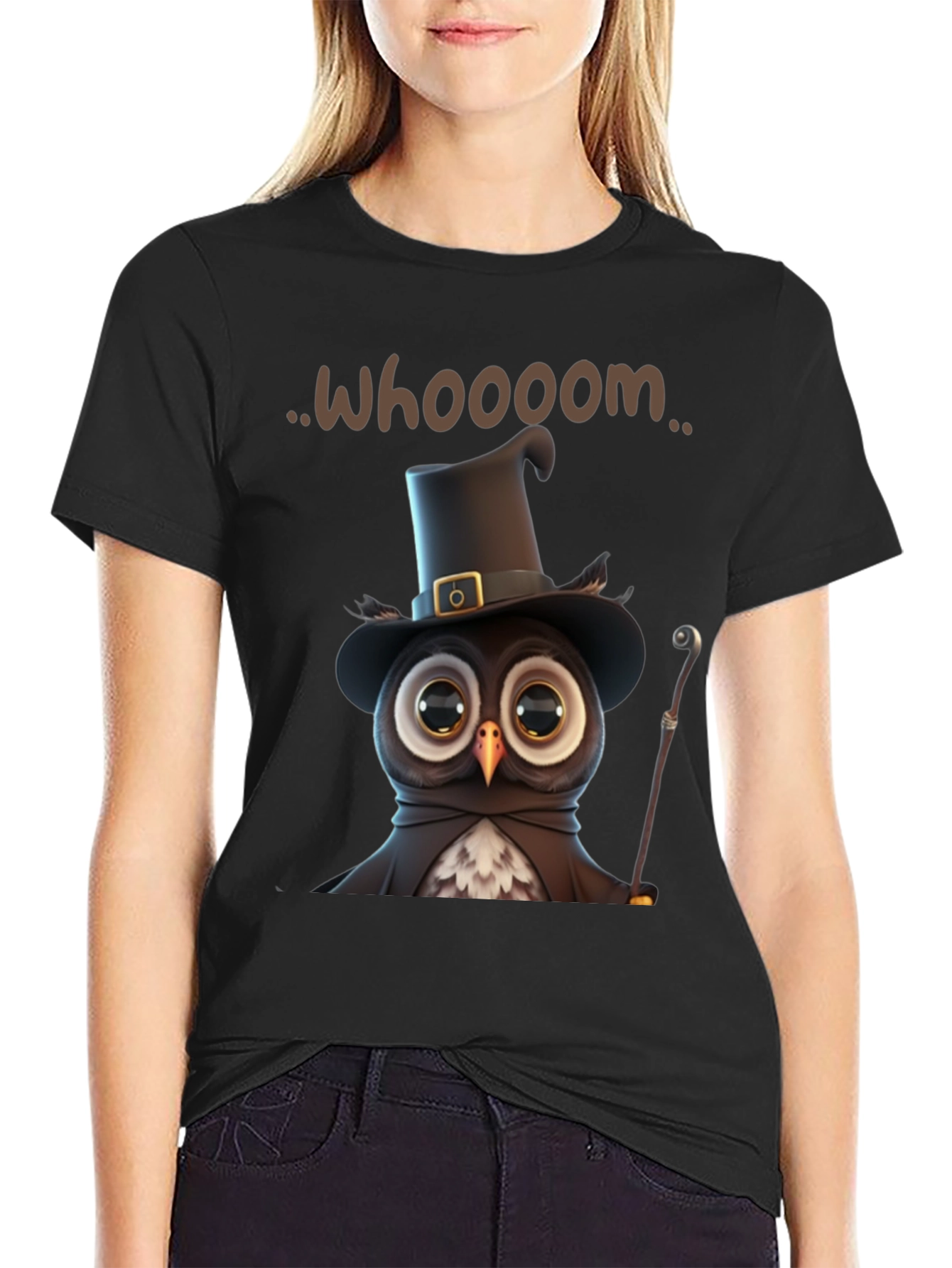 Whimsical Owl Graphic T-Shirt