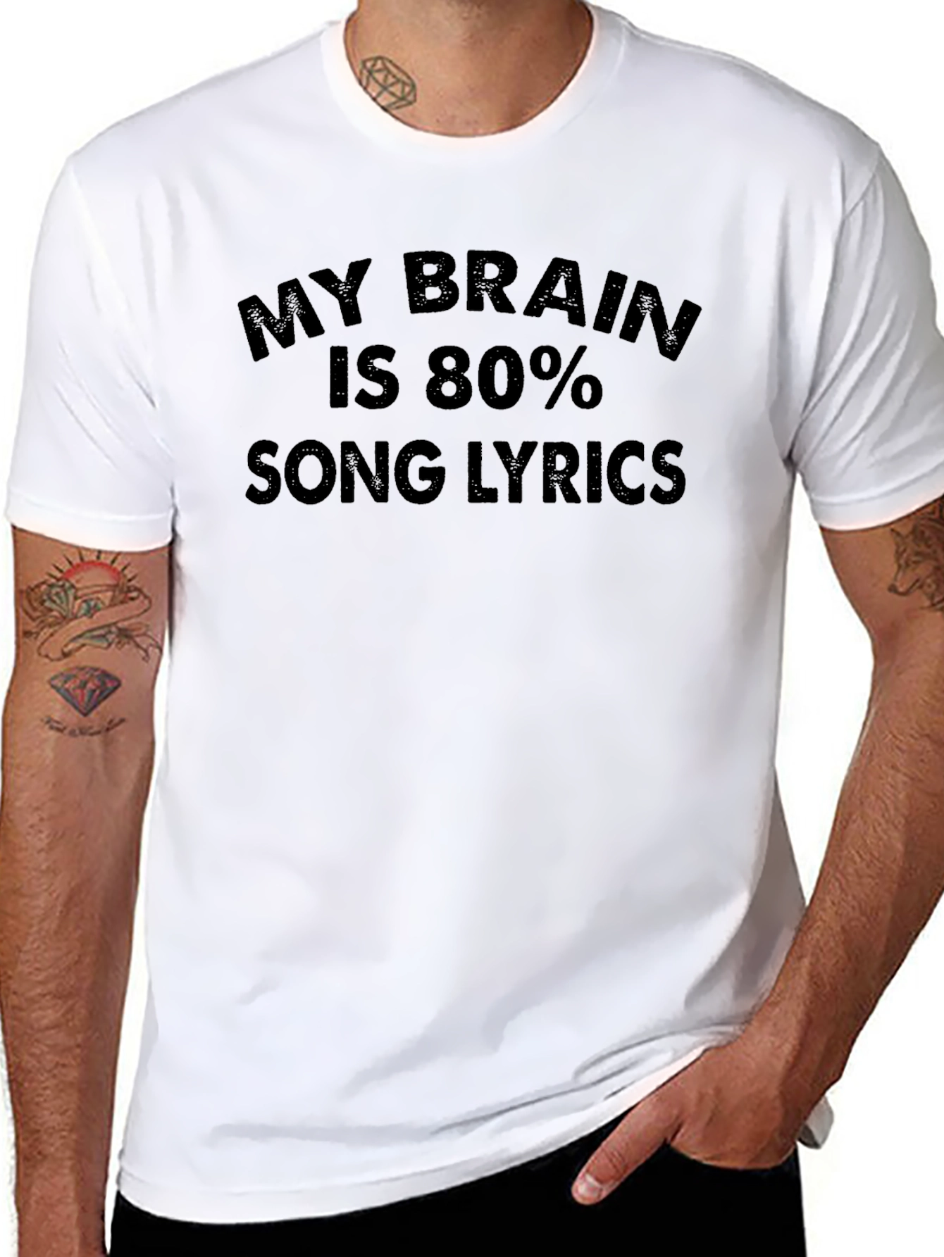 Song Lyrics Brain T-Shirt