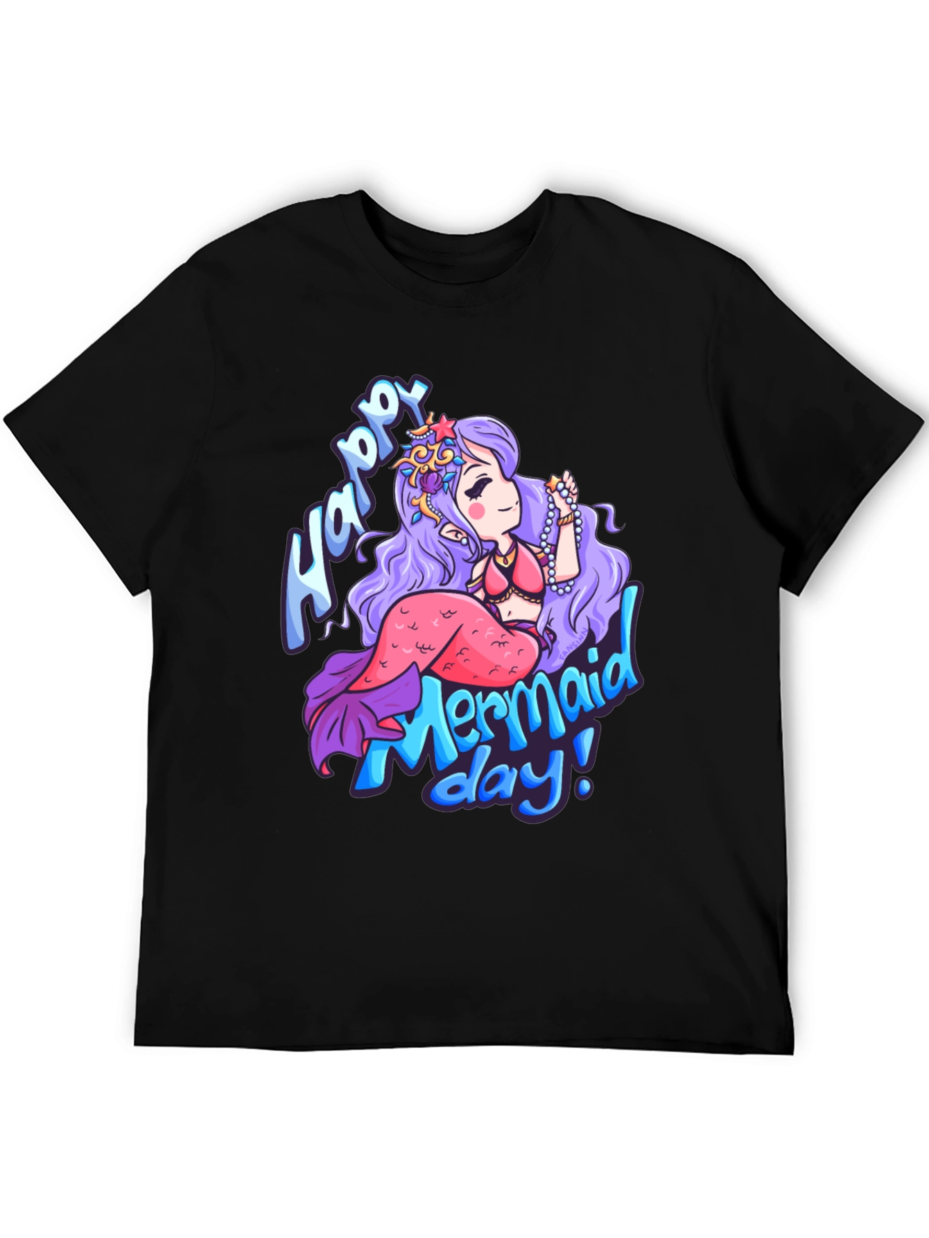 Happy Mermaid Day T-Shirt - Unique Graphic Tee