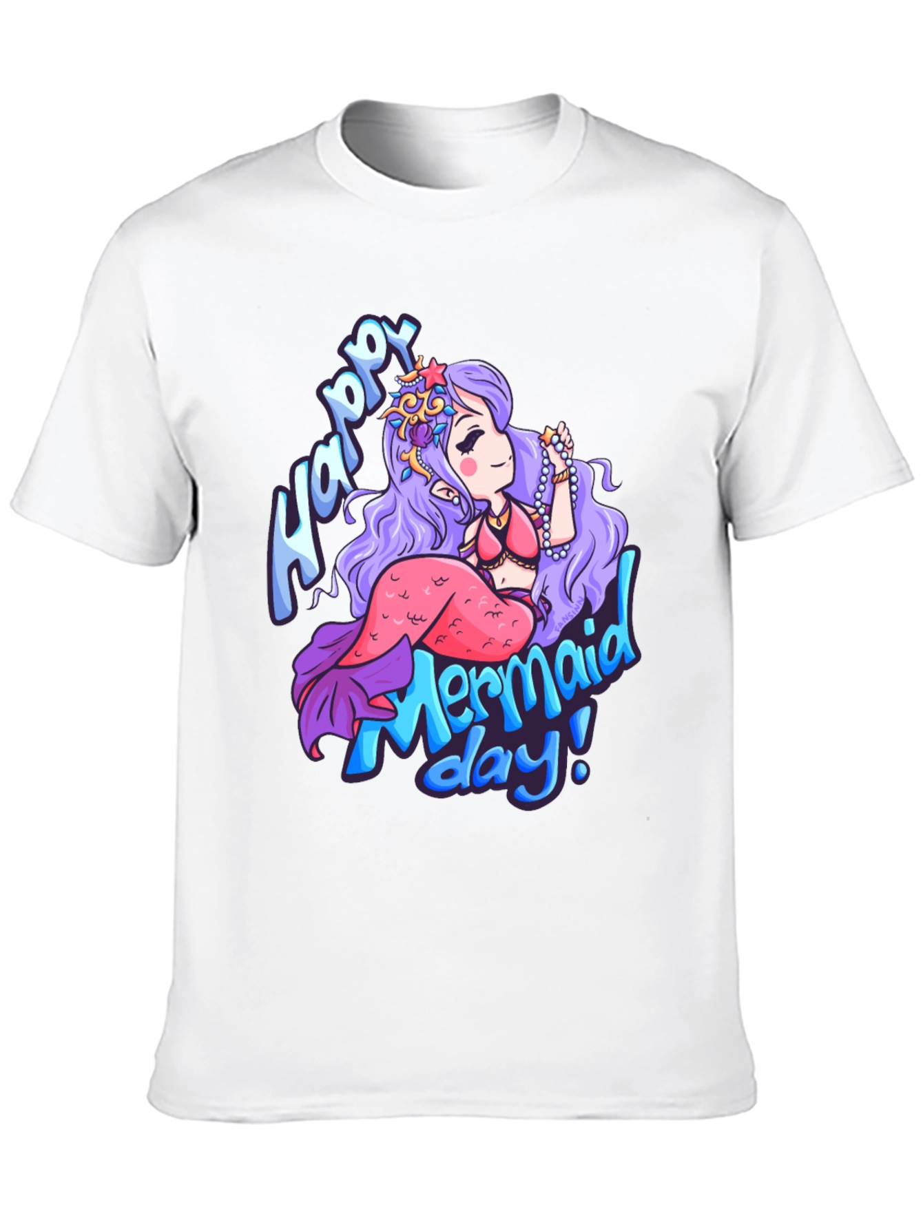 Happy Mermaid Day T-Shirt - Unique Graphic Tee