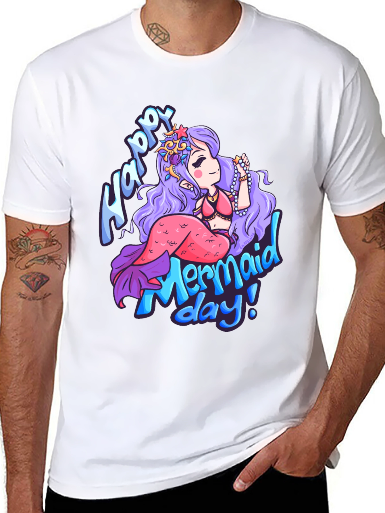 Happy Mermaid Day T-Shirt - Unique Graphic Tee