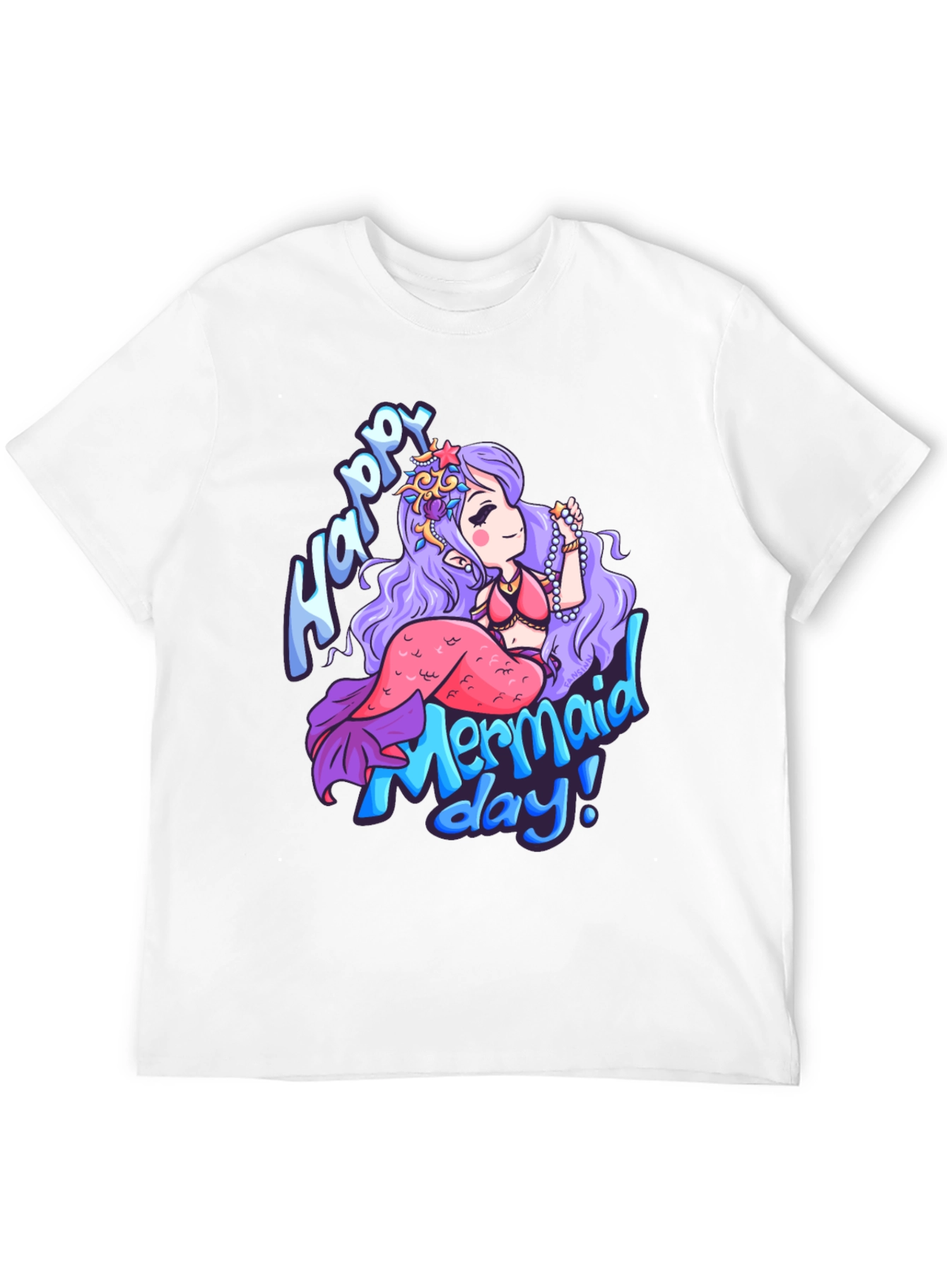 Happy Mermaid Day T-Shirt - Unique Graphic Tee