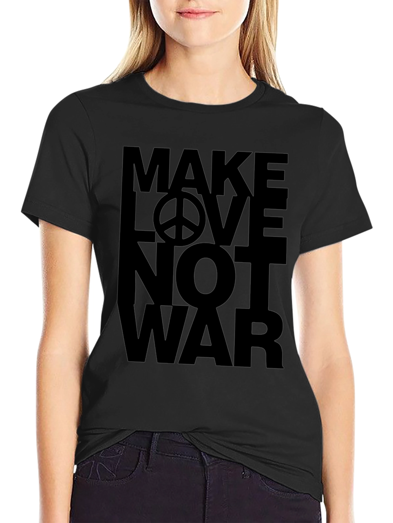 Make Love Not War T-Shirt - Peace Symbol Tee