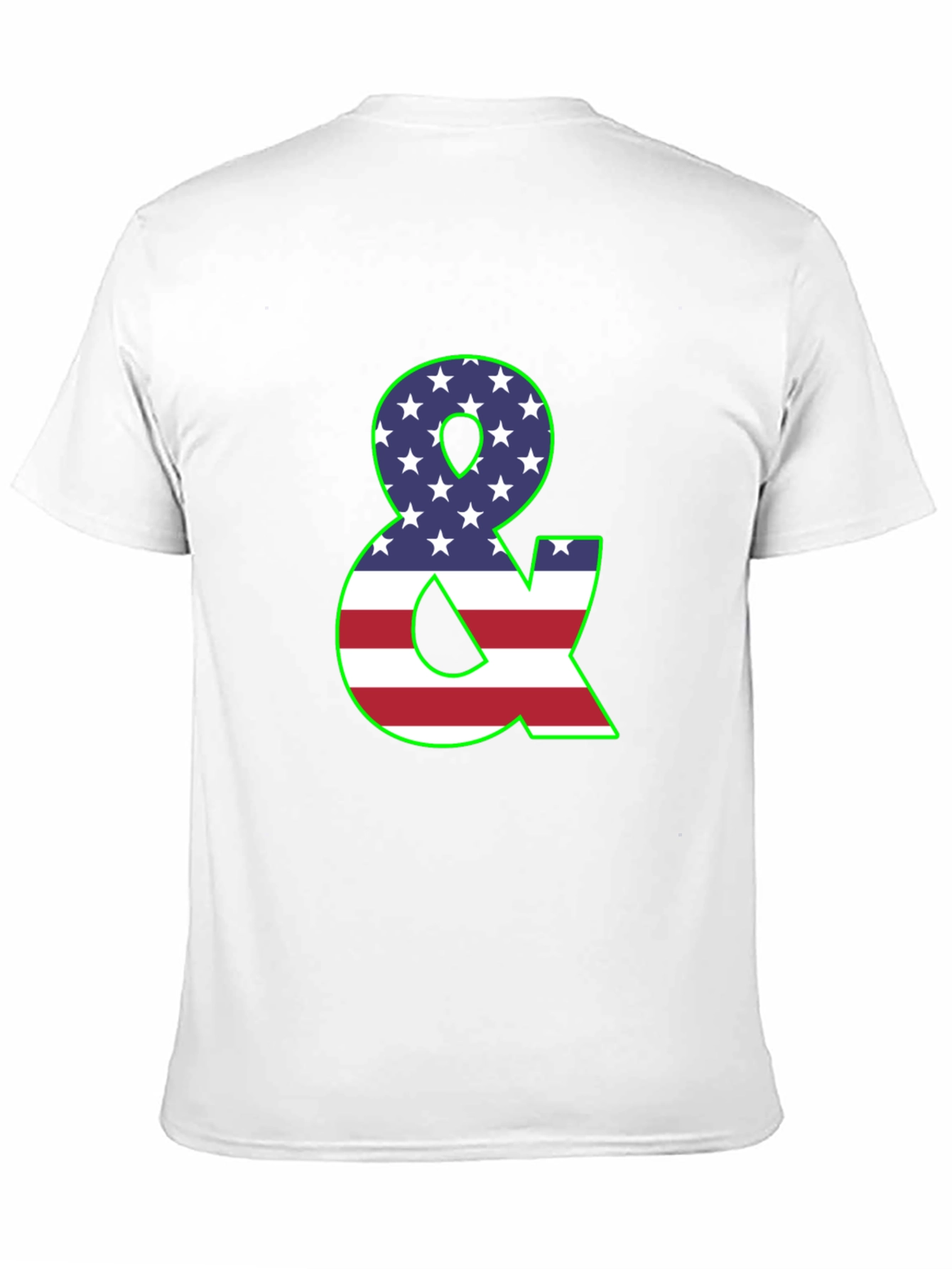 American Flag Ampersand Graphic Black T-Shirt
