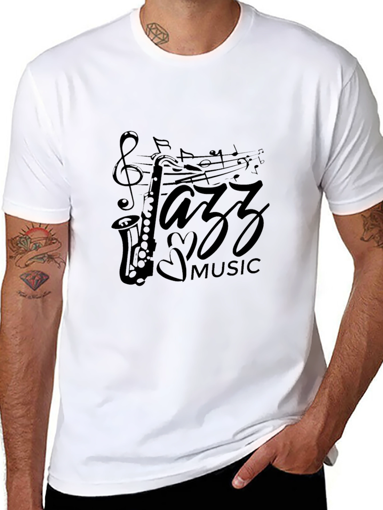 Jazz Music Saxophone Graphic T-Shirt